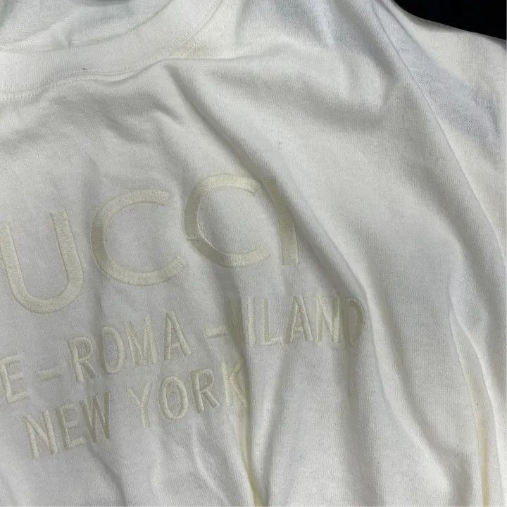 Gucci Gucci Gucci FW23 Logo Embroidered Short Sleeve T-Shirt -25 Size US XL / EU 56 / 4 - 5 Thumbnail