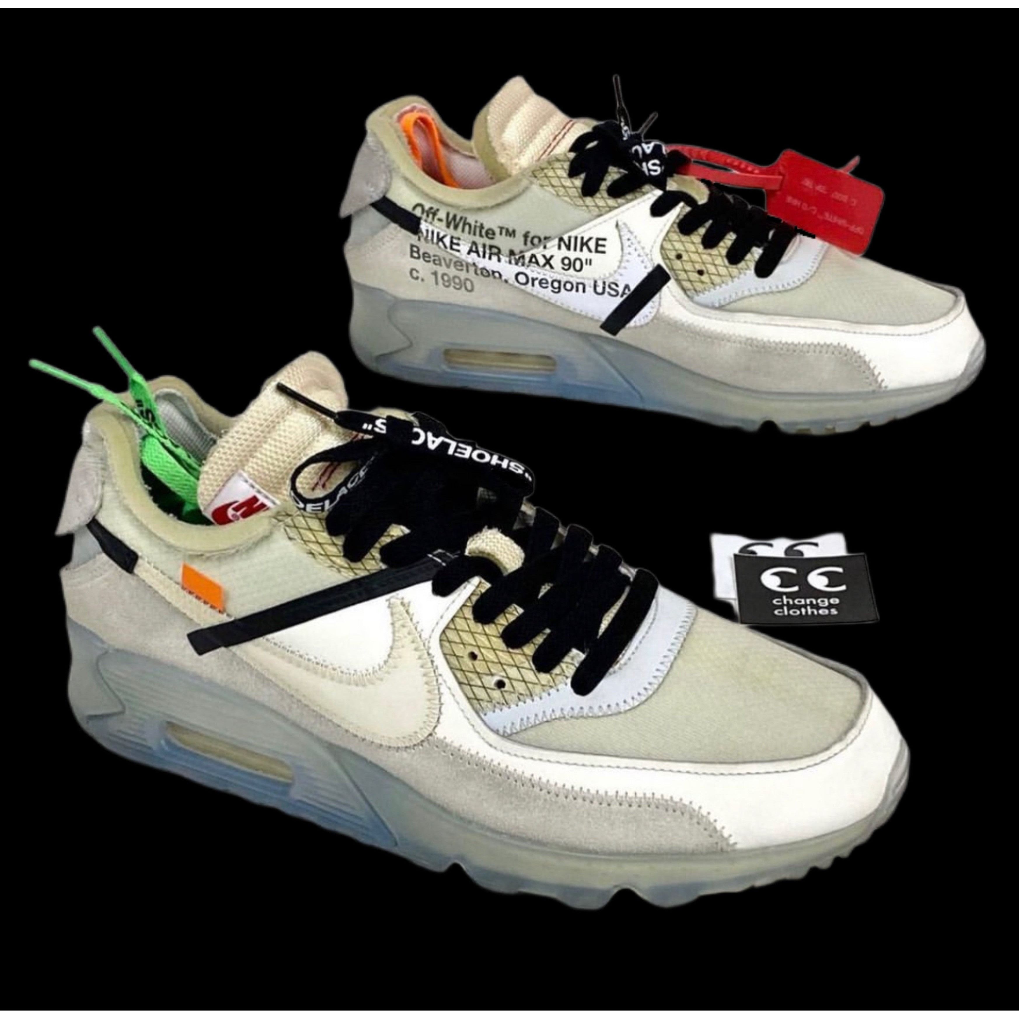 Nike × Off-White 2017 off-white nike air max 90 white og rare virgil abloh Size US 9 / EU 42 - 3 Thumbnail