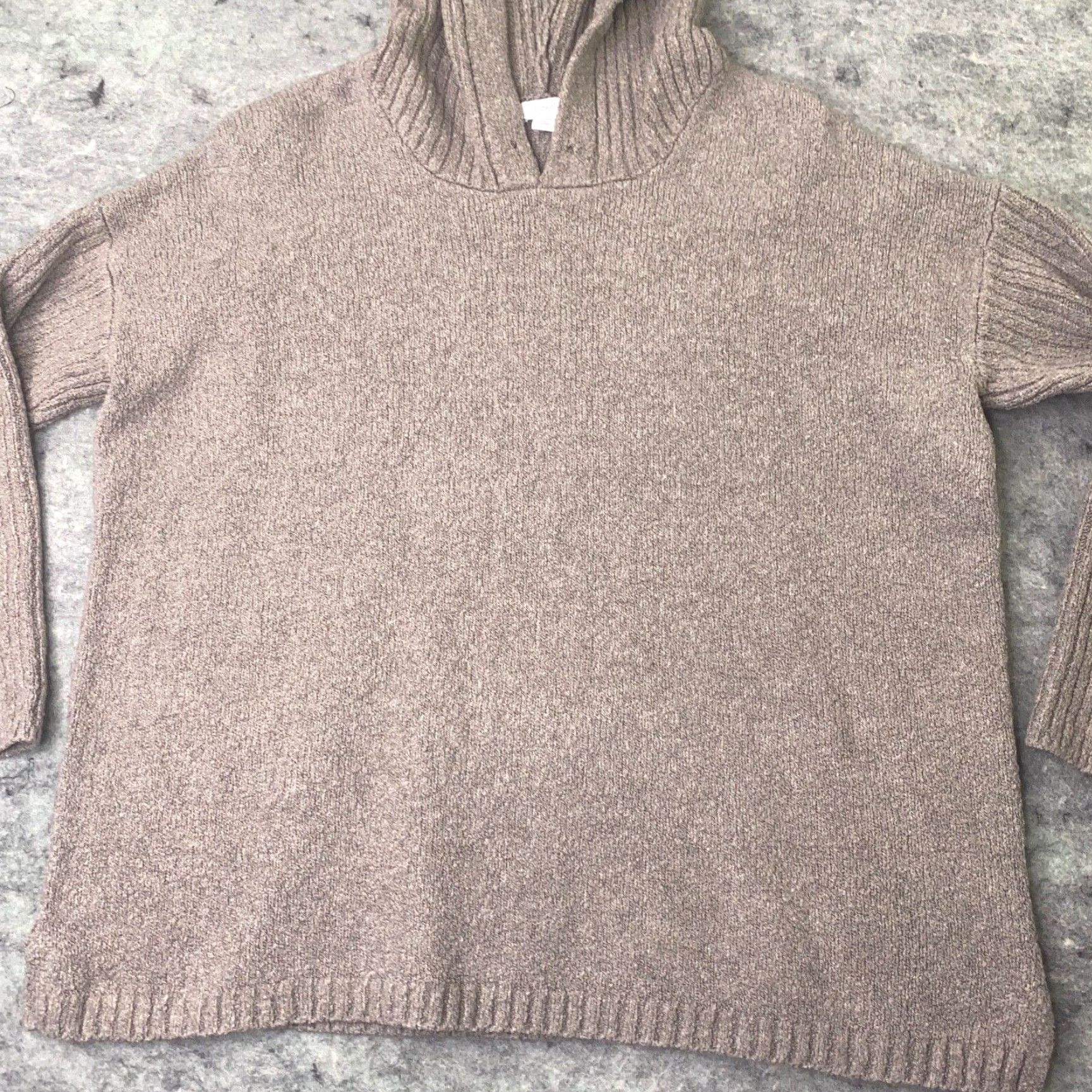 Vintage VINTAGE Pure Jill Womens Hoodie Small Petite Brown Pullover Hoodie PS Petite Brown Pullover Womens, Brown, Long Sleeve, Knit Hoodie, 90s/2000s Theme Size S / US 4 / IT 40 - 2 Thumbnail