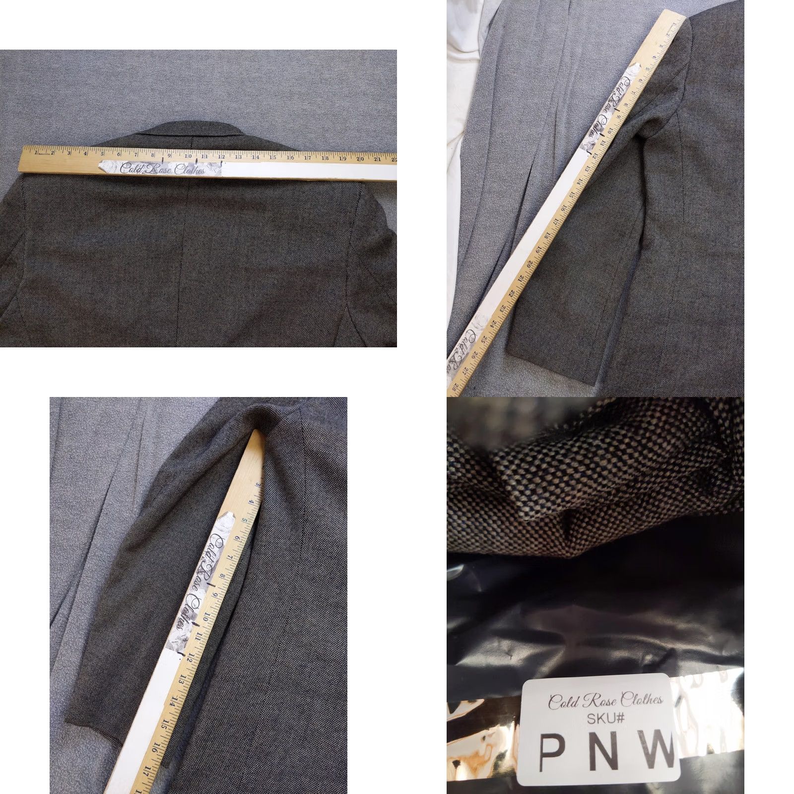 Vintage Cezar Del Prado Blazer Mens 42L Wool Sport Coat Jacket Notch Lapel Two-Button Single-Breasted Office Wear Brown Wool Herringbone 2 Piece Mens Long Size 42R - 9 Thumbnail