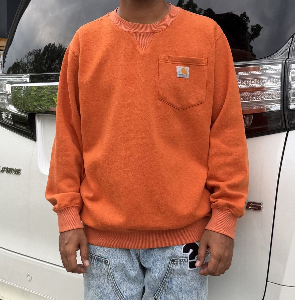 Carhartt Carhartt Orange Pocket Sweatshirt XL Size US XL / EU 56 / 4 - 4 Thumbnail
