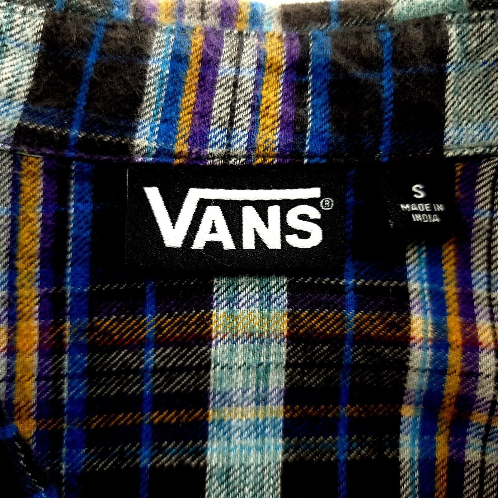 Vans Vans Black Multi-Collared Plaid Flannel Small Collared Dress Size US S / EU 44-46 / 1 - 9 Thumbnail