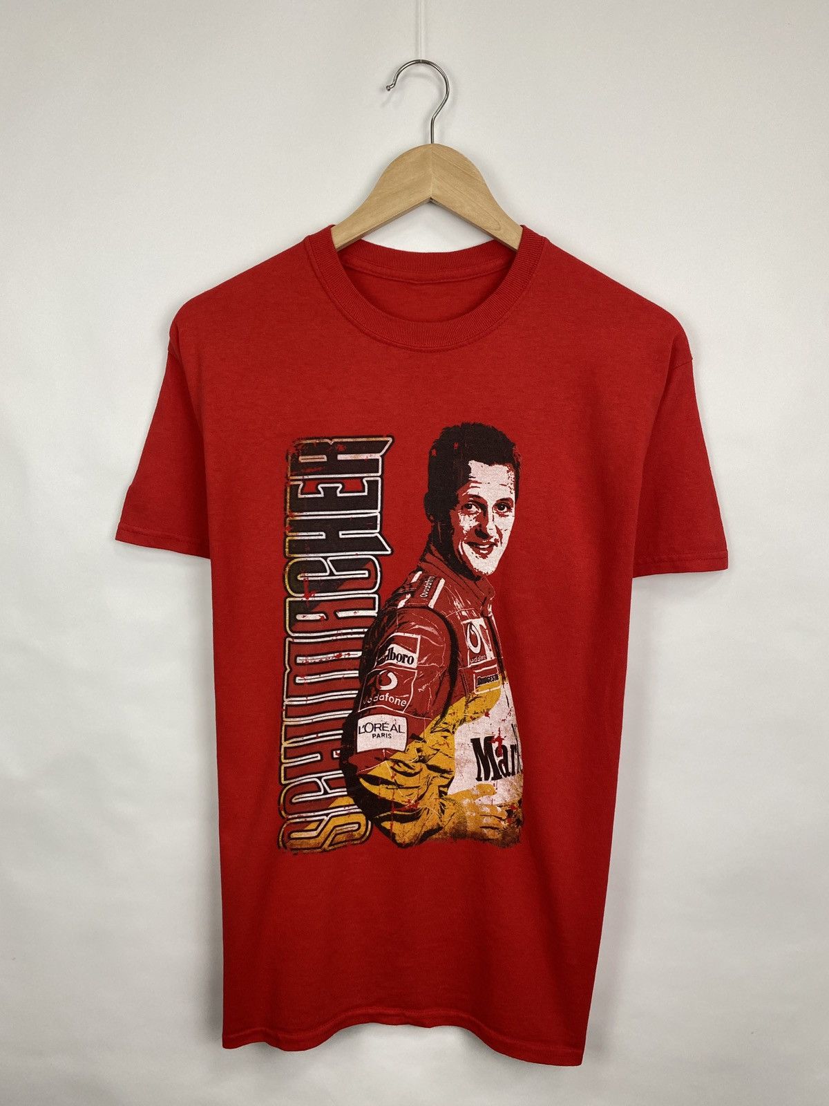Ferrari 🇩🇪 Vintage 90s Michael Schumacher F1 Graphic Big Logo T-Shirt Size US M / EU 48-50 / 2 - 3 Thumbnail