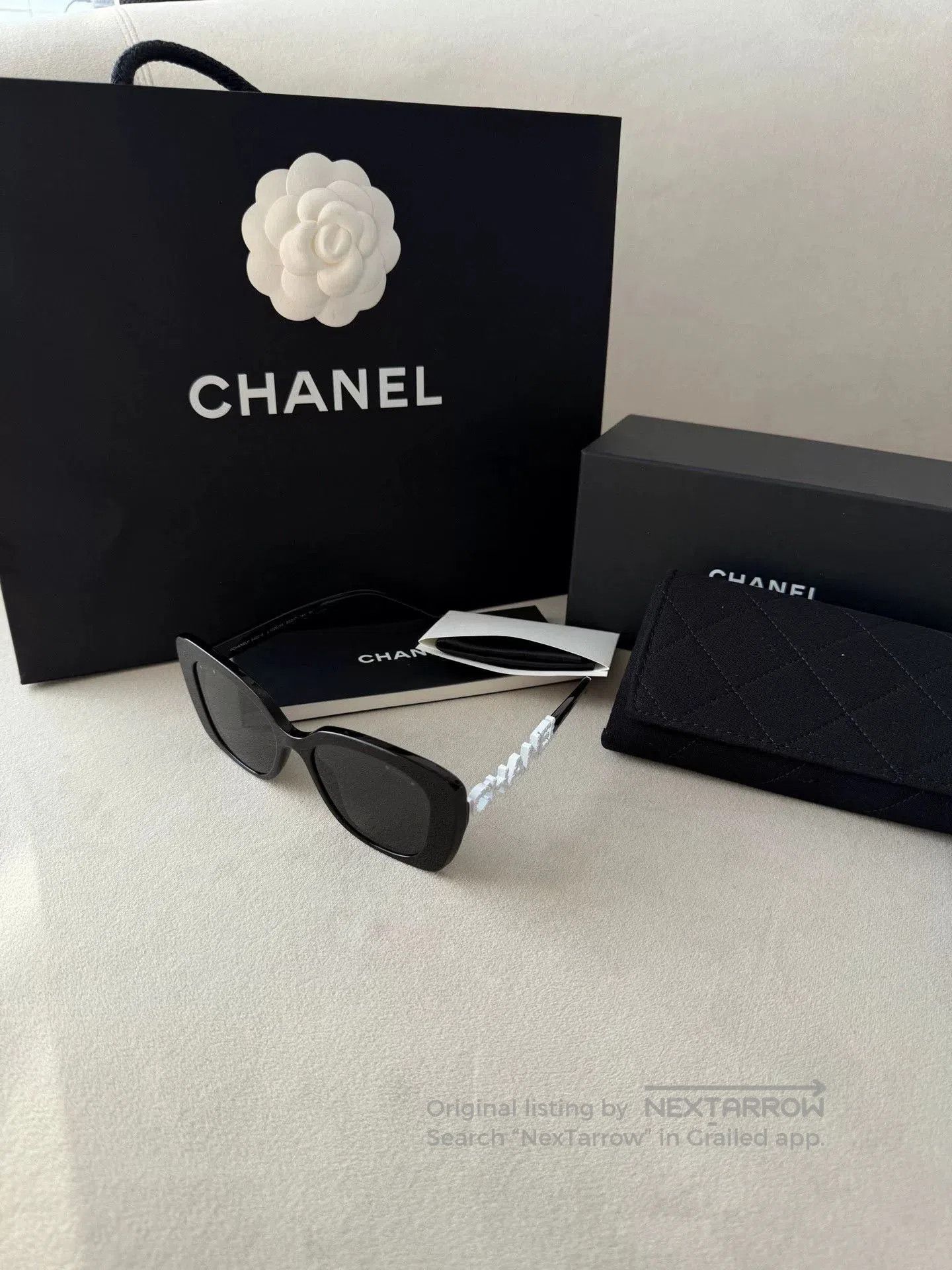 Chanel Chanel New White Diamond Sunglasses. Size ONE SIZE - 2 Thumbnail