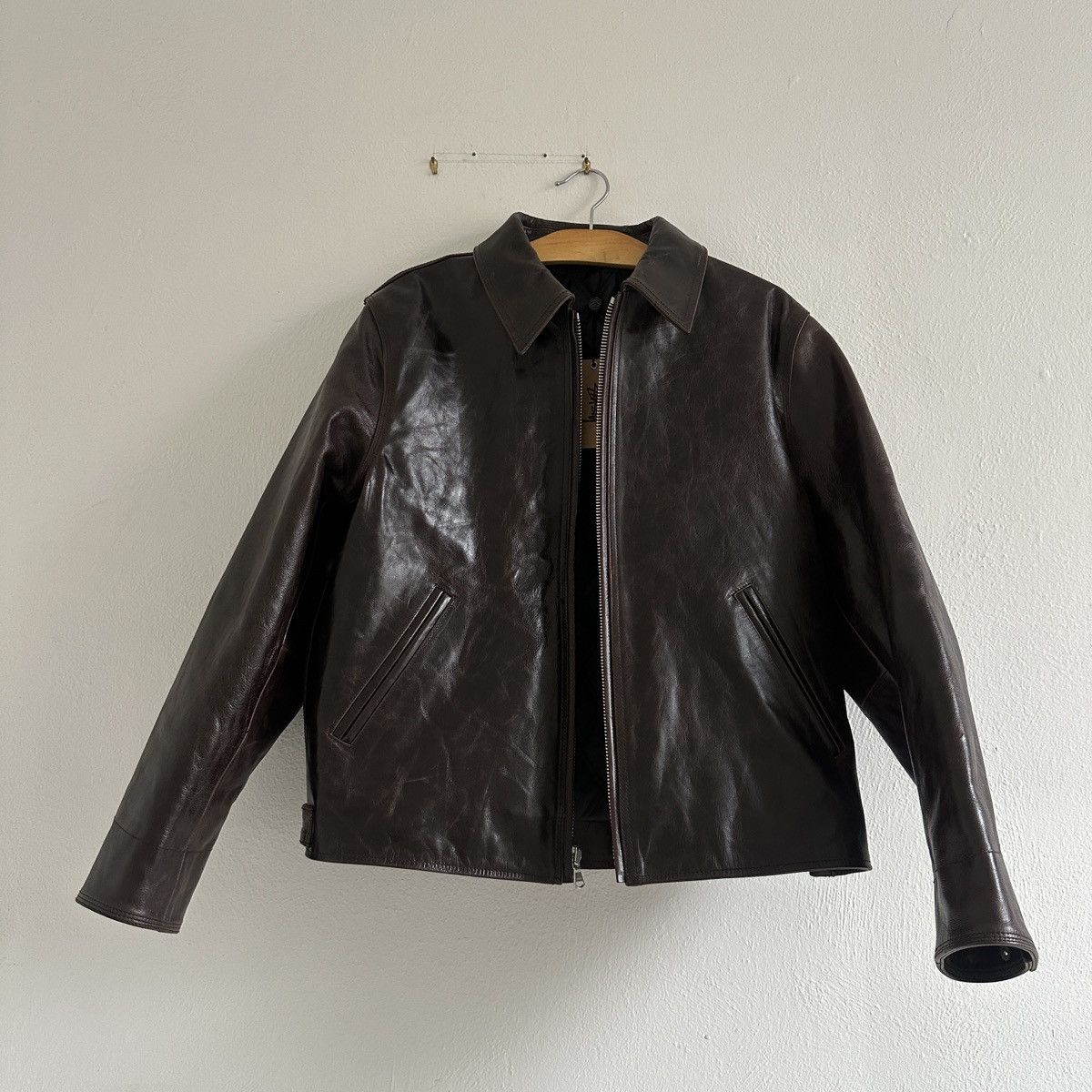 Stussy × Wales Bonner Stussy Wales Bonner Leather Varsity Jacket