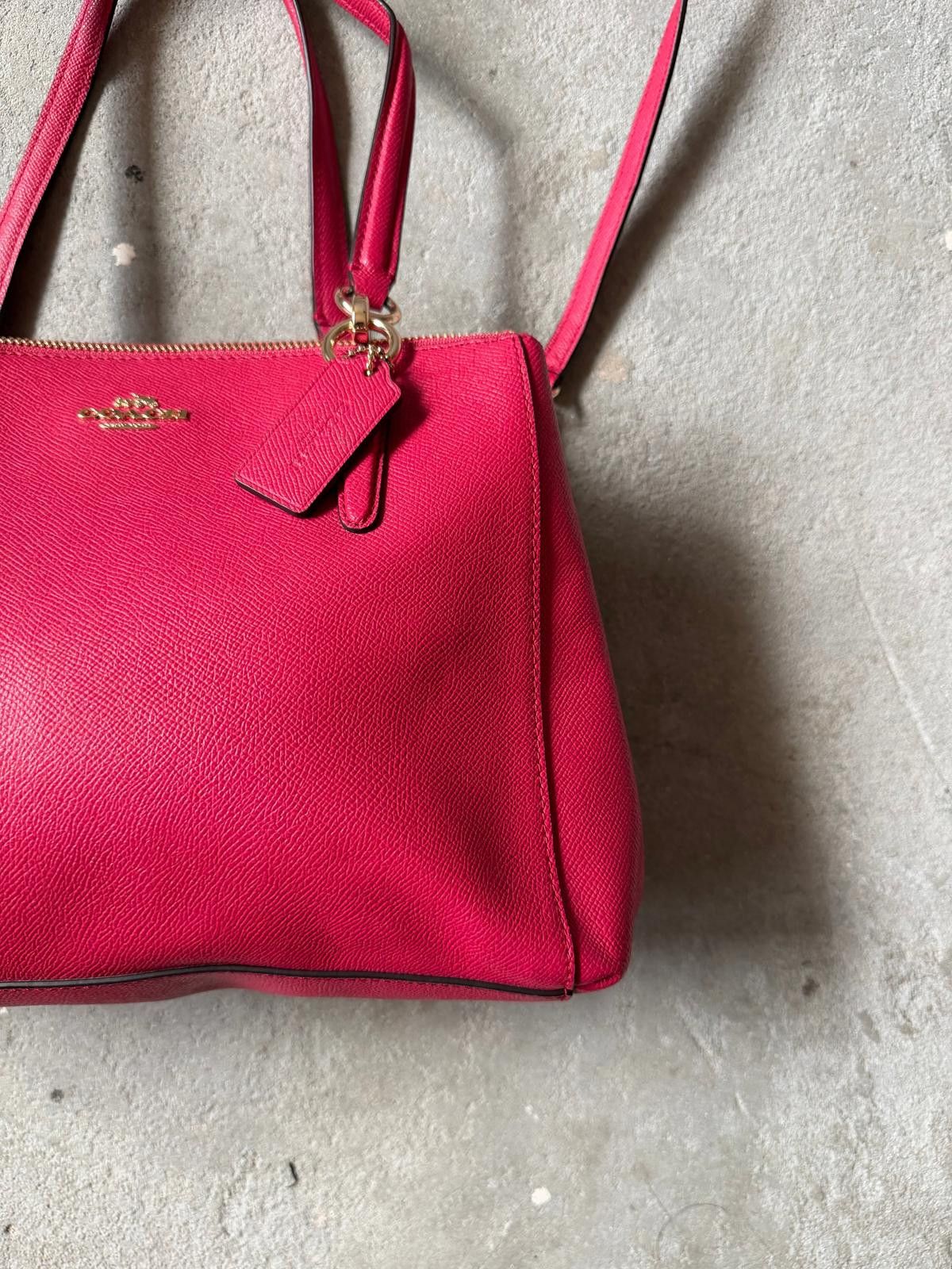 Coach Coach 2Way Crossgrain Christie Shoulder Bag Pink Size ONE SIZE - 4 Thumbnail