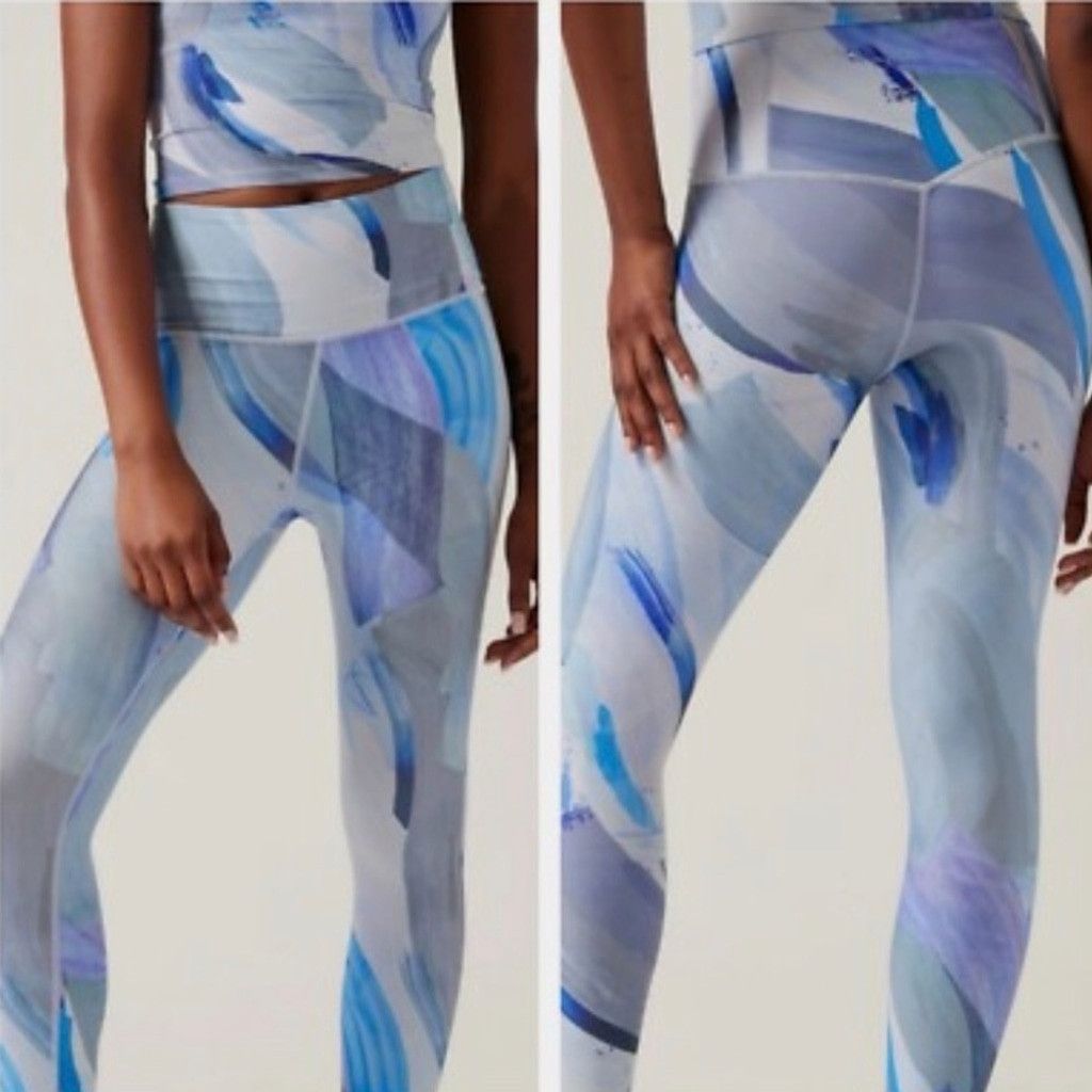 Athleta Athleta Elation 7/8 Tight Leggings Vibrance Snowfall Blue Size 25" / US 0 / IT 36 - 1 Thumbnail