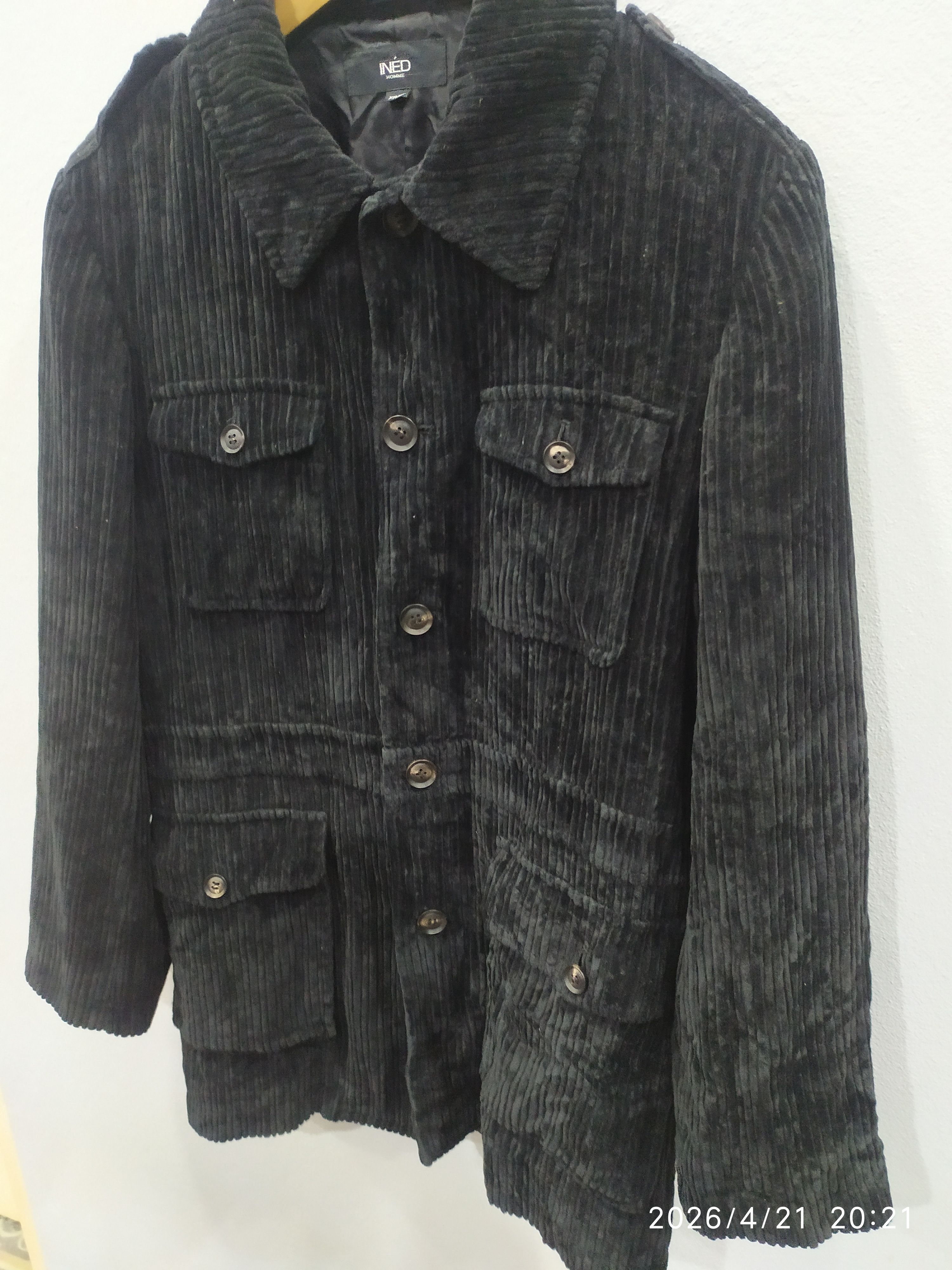 Yohji Yamamoto Ined Homme By Yohji Yamamoto striped black jacket Size US M / EU 48-50 / 2 - 3 Thumbnail