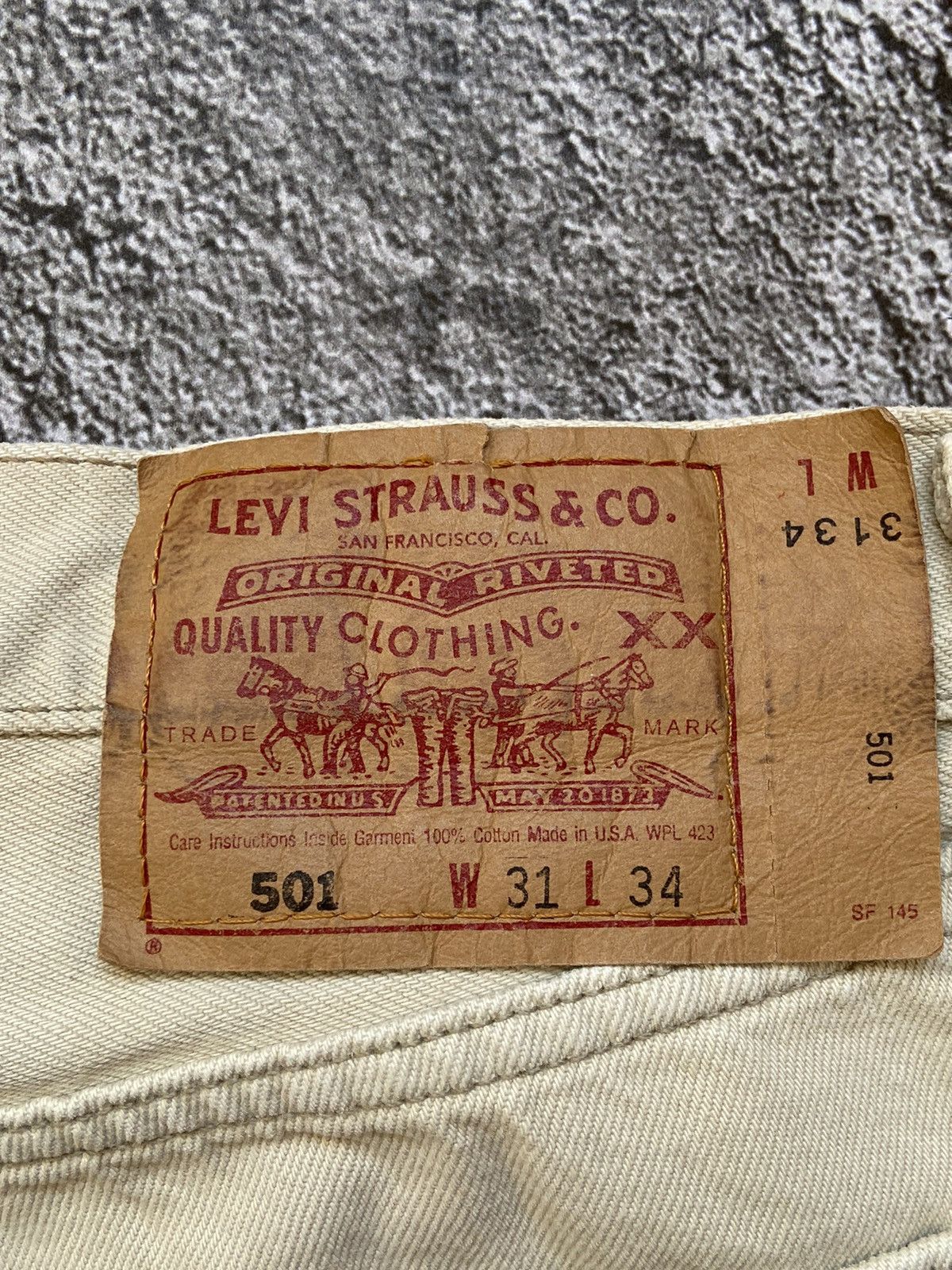 Levi's × Vintage Levi’s Distressed Vintage Denim Pants Made In USA Dirty Faded Size US 32 / EU 48 - 7 Thumbnail