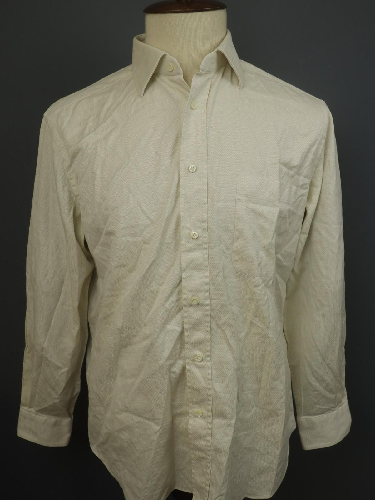 Ermenegildo Zegna Zegna Beige Cotton Collared Dress Shirt Size 43 Size 38R - 1 Thumbnail