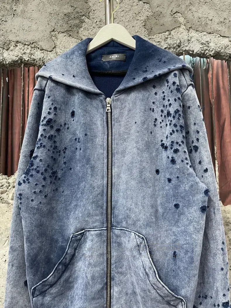 Amiri Amiri Blue shotgun zipper sweater jacket Size US XS / EU 42 / 0 - 3 Thumbnail