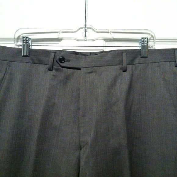 Jos. A. Bank JOS.A.BANK MEN'S NEW 100%WOOL DRESS PANTS SIZE: 36/UNHEMMED Size 36R - 2 Thumbnail
