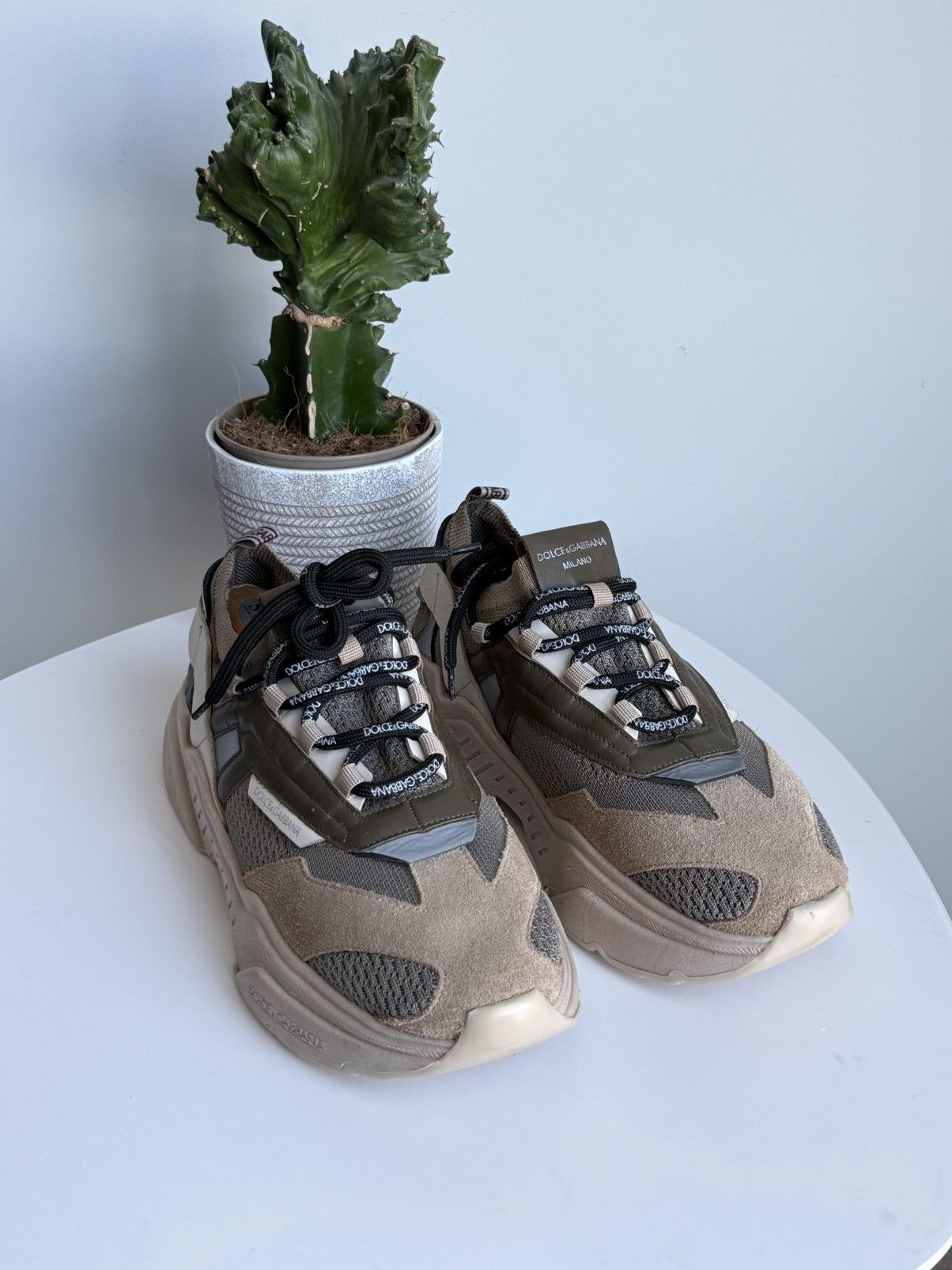 Dolce & Gabbana Dolce & Gabbana Daymaster Beige sneakers Suede Size US 10.5 / EU 43-44 - 6 Thumbnail