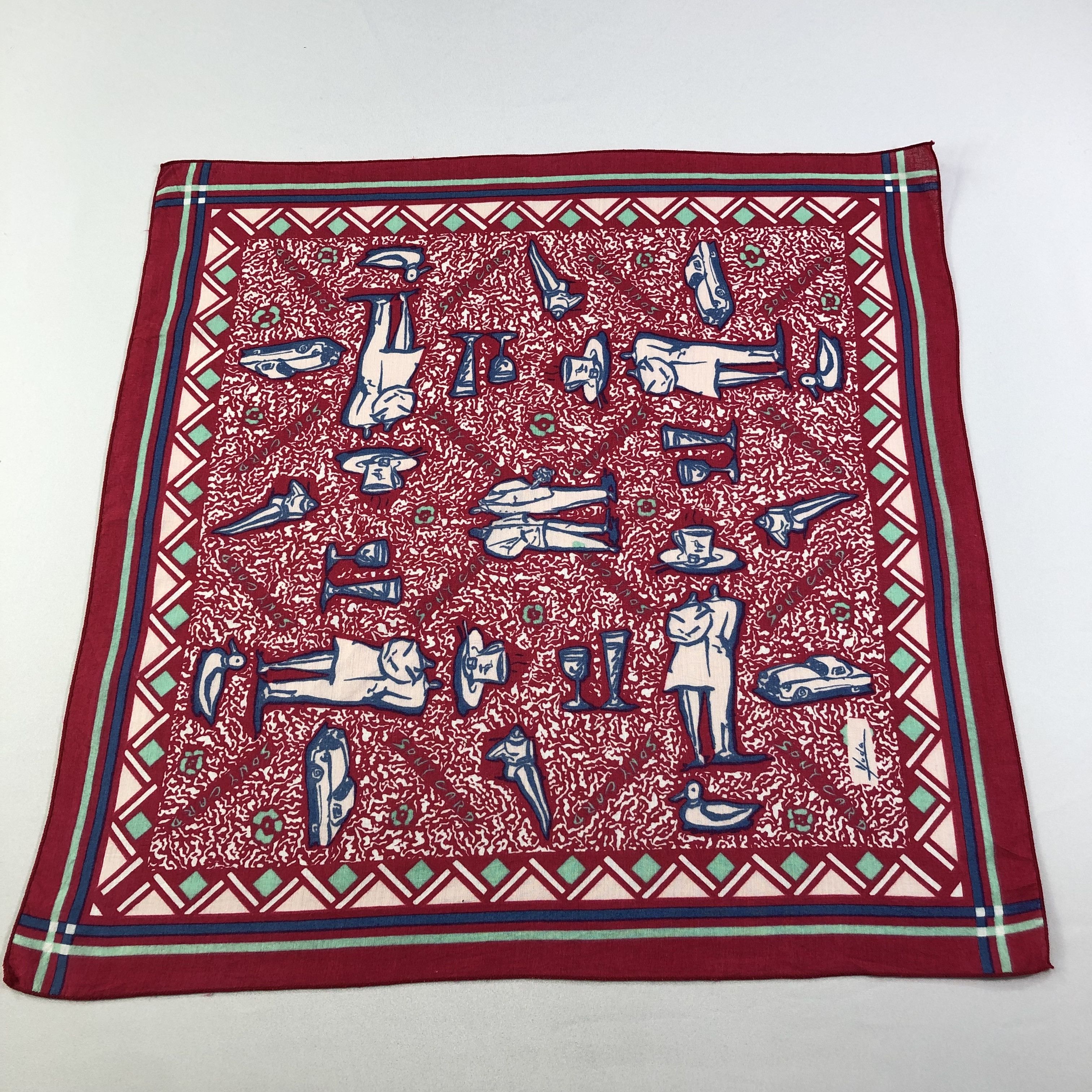 Japanese Brand Yuda Sony Card Handkerchief Neckerchief Bandana H2086 Size ONE SIZE - 1 Thumbnail