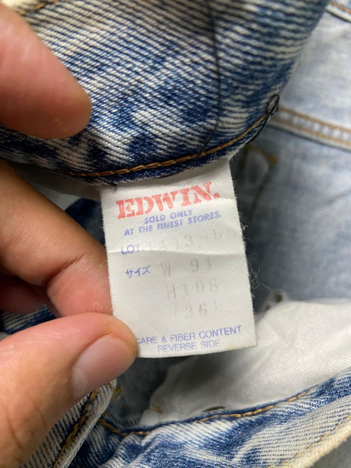Edwin × Japanese Brand × Vintage Vintage EDWIN J-33247 Denim Jeans (132) Size US 35 - 3 Thumbnail