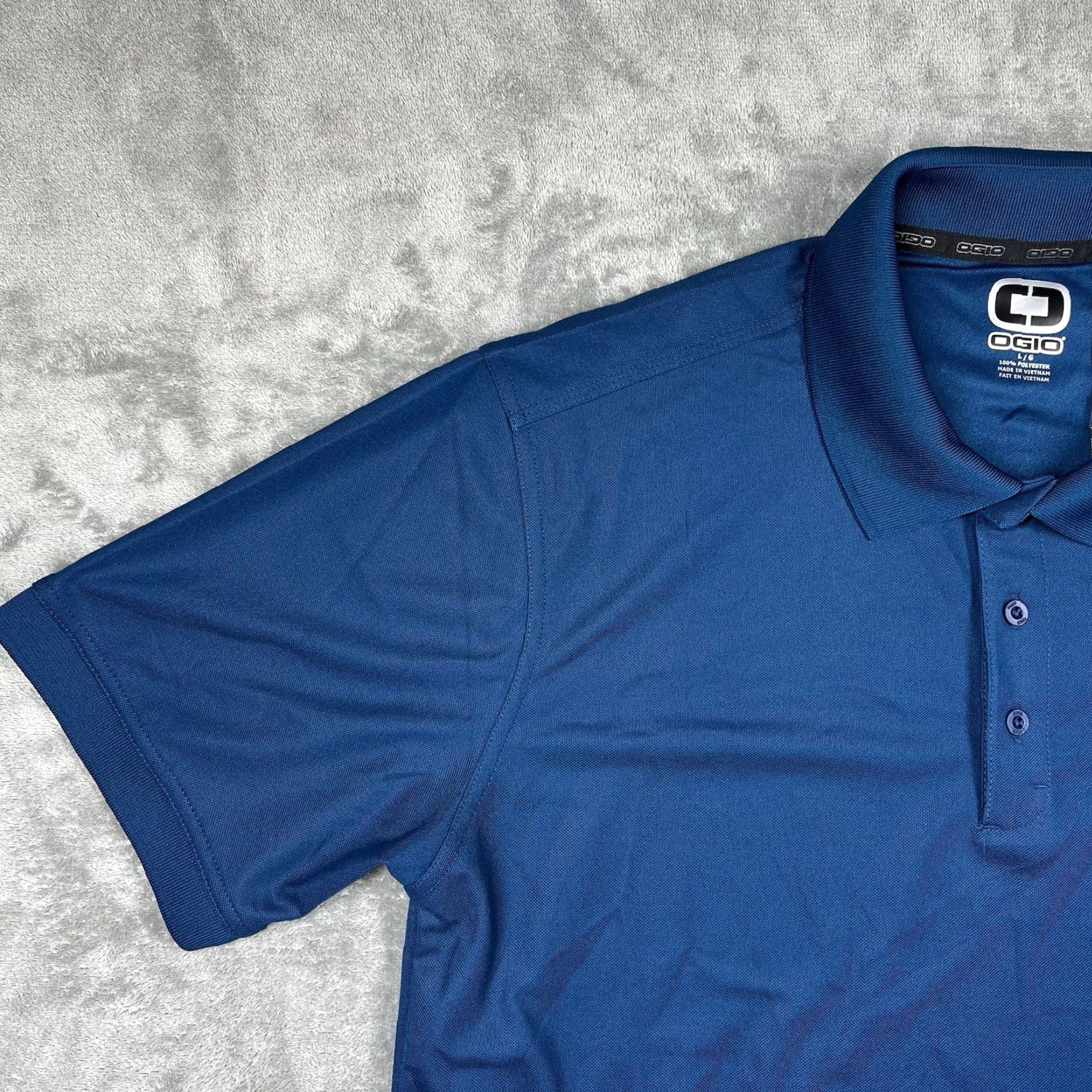 Vintage OGIO Men's Large Polo Shirt Dark Teal Blue Omni Powertrain Tech Embroidered Logo Size US L / EU 52-54 / 3 - 2 Thumbnail