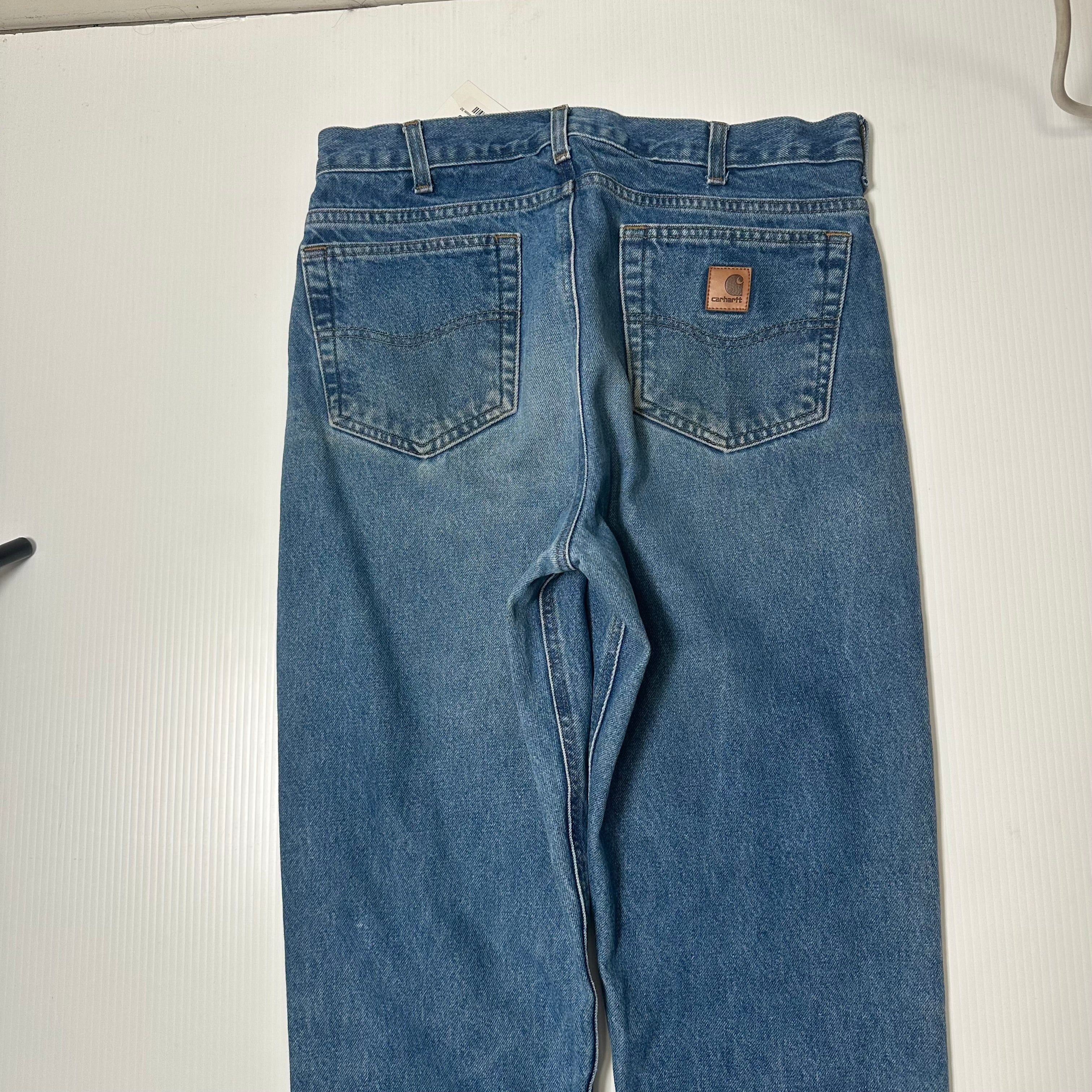 Carhartt Vintage Carhartt Medium Wash Carpenter Denim 33 Size US 33 - 3 Thumbnail