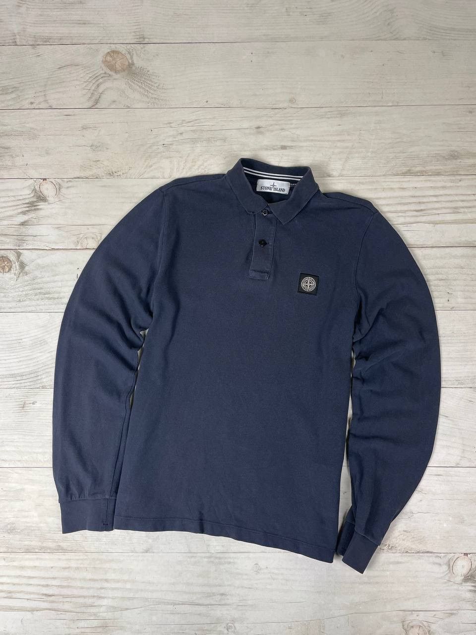 Massimo Osti Stone Island Polo Long Sleeve Shirt Patch Program Size US M / EU 48-50 / 2 - 2 Thumbnail