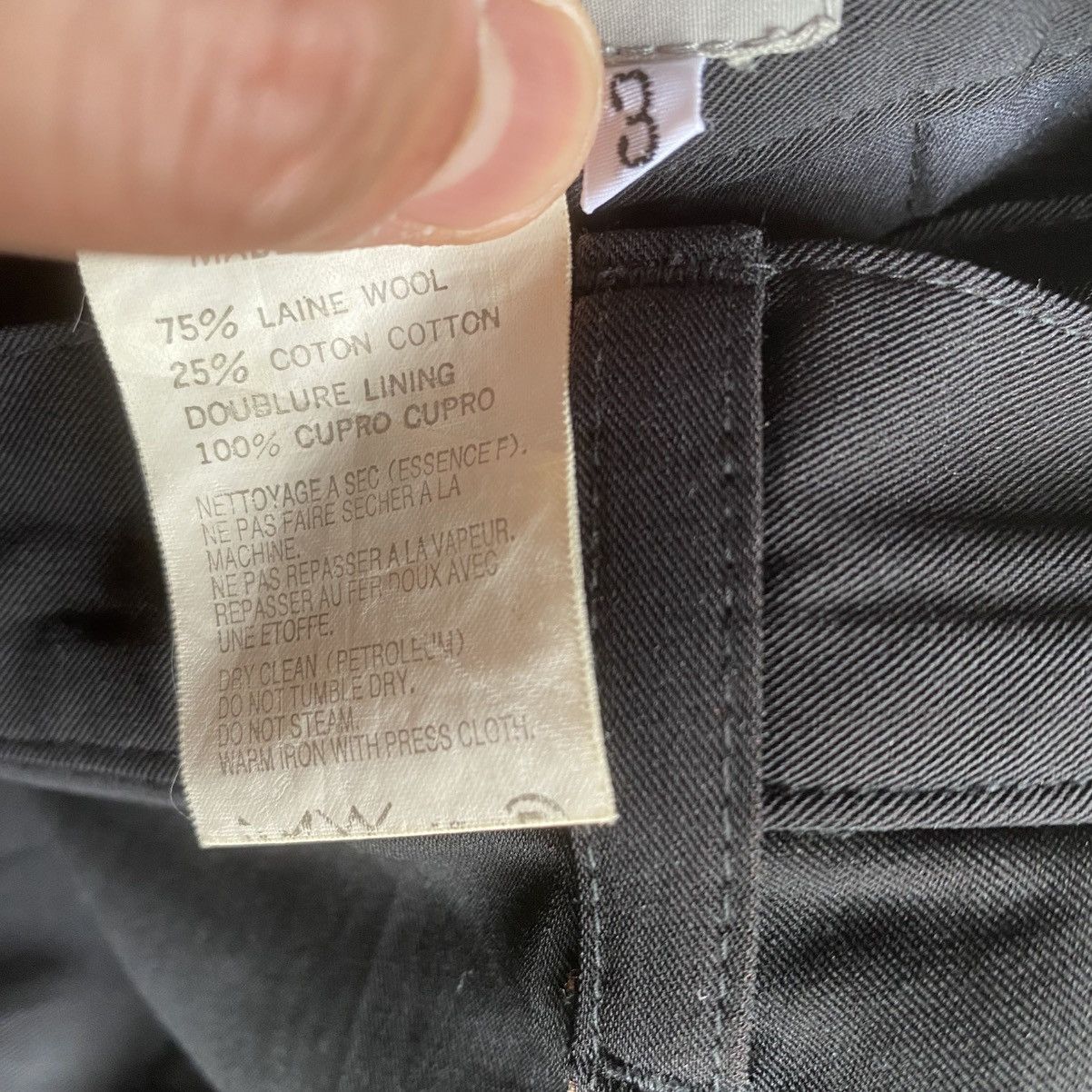Yohji Yamamoto AW07 Wool Gabardine Front Pocket Pants Size US 34 / EU 50 - 7 Thumbnail