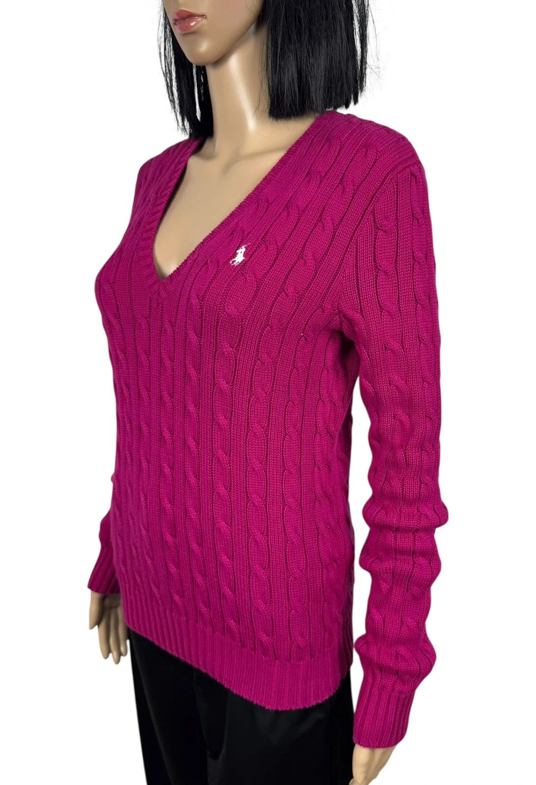 Ralph Lauren Ralph Lauren Sport Vintage 100% Cotton Jumper V-Neck size M Size M / US 6-8 / IT 42-44 - 4 Thumbnail