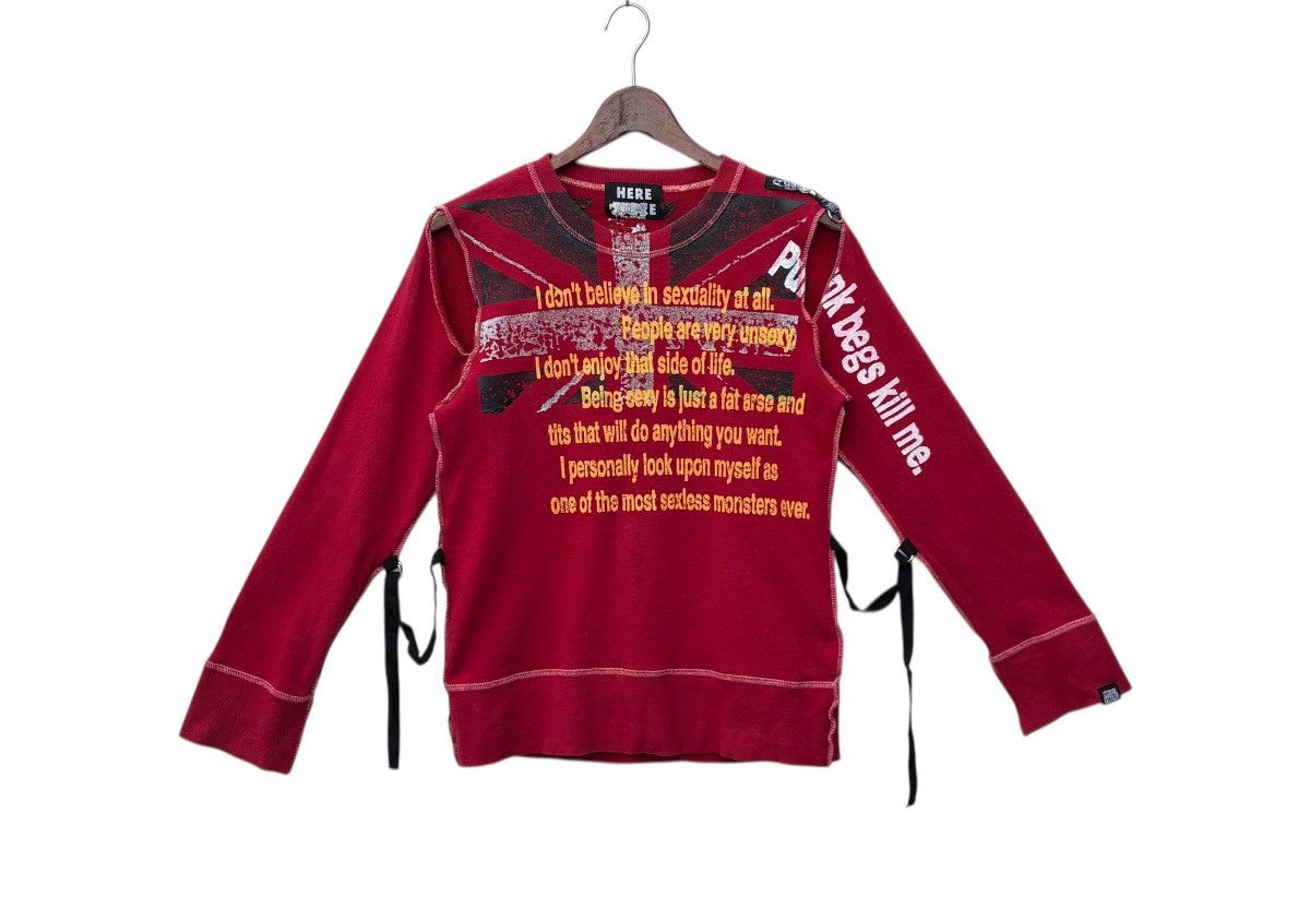 Japanese Brand Here There Japan Punk Bondage Pullover Sweatshirt Size US XS / EU 42 / 0 - 1 Thumbnail