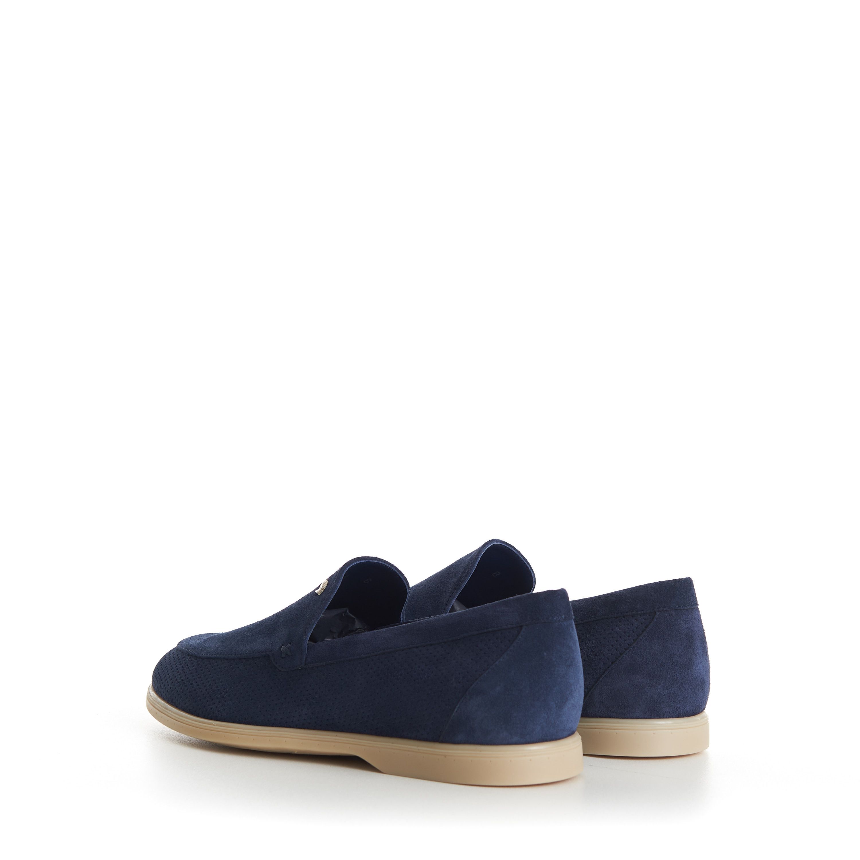Stefano Ricci Blue Suede Slip-On Loafer - Perforated Size US 10.5 / EU 43-44 - 6 Thumbnail