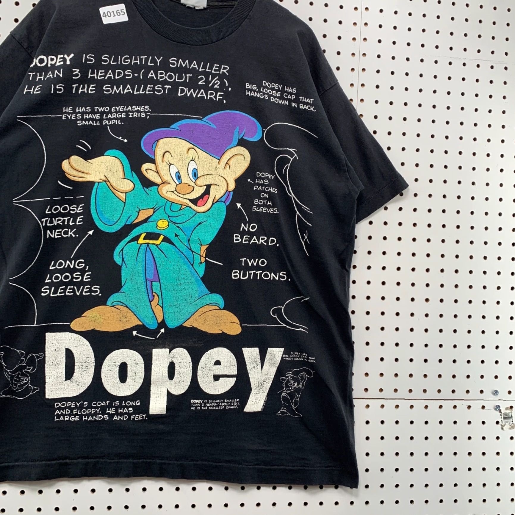Disney Vintage Disney Snow White Dopey T-Shirt Men XL Black 90s Cartoon Movie Rare US Size US XL / EU 56 / 4 - 5 Thumbnail