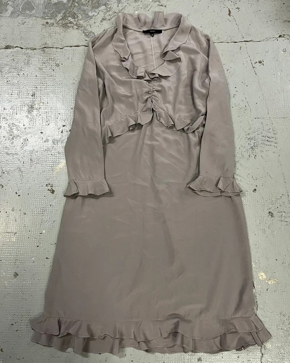 Gucci AW1999 Gucci Light Purple Grey Silk Contemporary Dress by Tom Ford Size S / US 4 / IT 40 - 3 Thumbnail