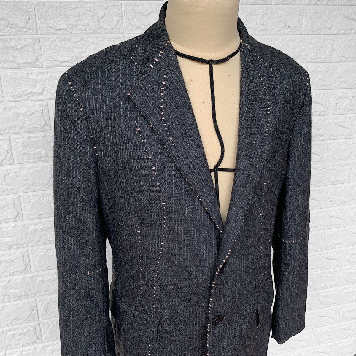 Issey Miyake AW 2005 Issey Miyake Show Hand Stitches Open Thread Blazer Size US M / EU 48-50 / 2 - 7 Thumbnail