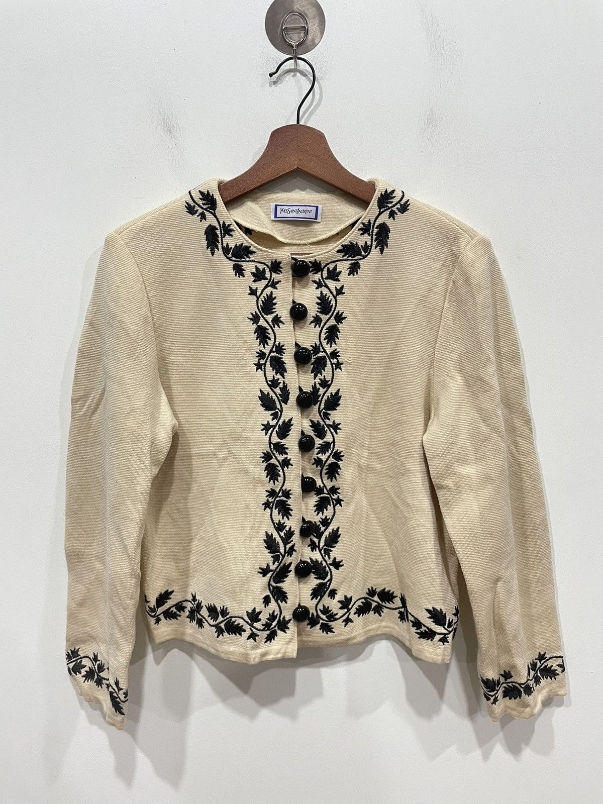 Yves Saint Laurent Yves Saint Laurent Sweater Embroidered Size M / US 6-8 / IT 42-44 - 1 Thumbnail