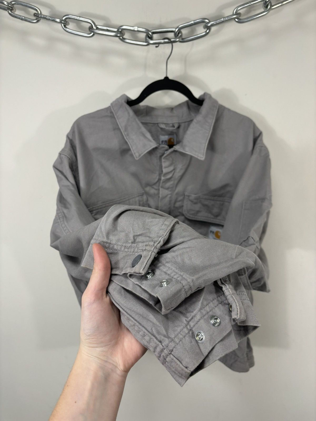 Carhartt Vintage Carhartt FR Gray USA Workwear Boxy Cropped Jacket Size US XL / EU 56 / 4 - 14 Thumbnail
