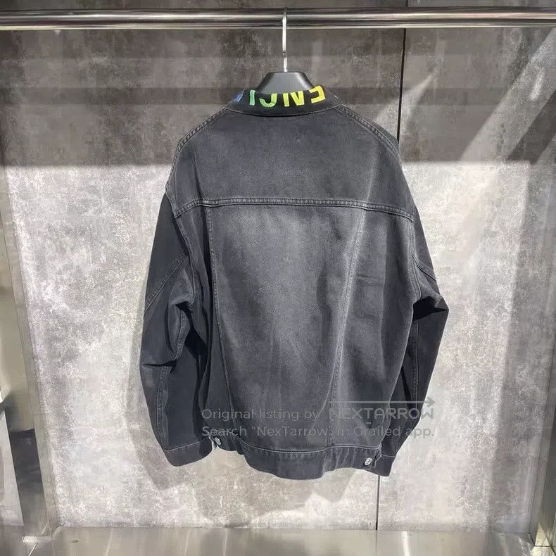 Balenciaga Balenciaga Rainbow Logo Denim Jacket Size US S / EU 44-46 / 1 - 2 Thumbnail