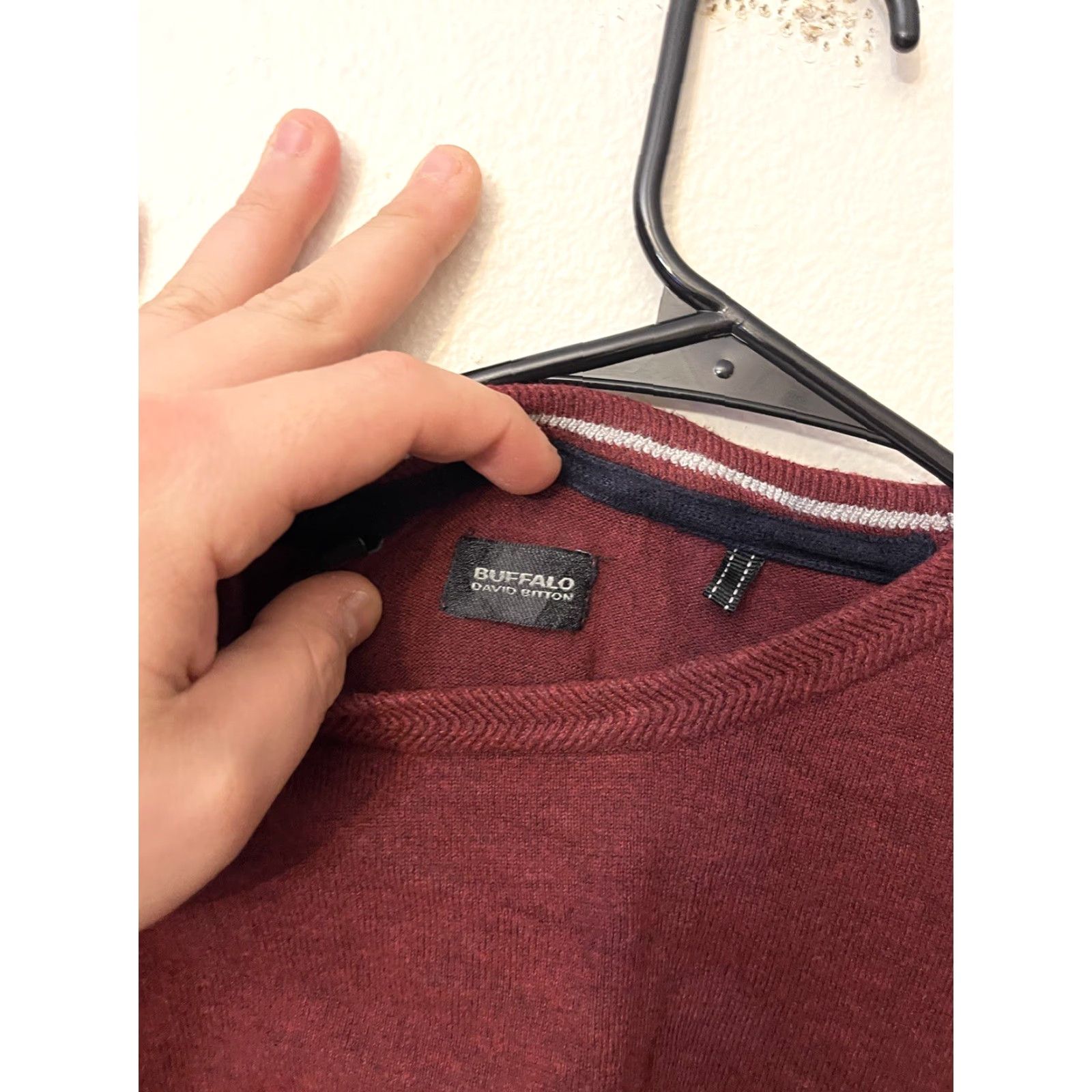 Buffalo David Bitton Buffalo Jeans Sweater Mens Medium Red Knit Long Sleeve Pullover Crew Neck Size US M / EU 48-50 / 2 - 3 Thumbnail