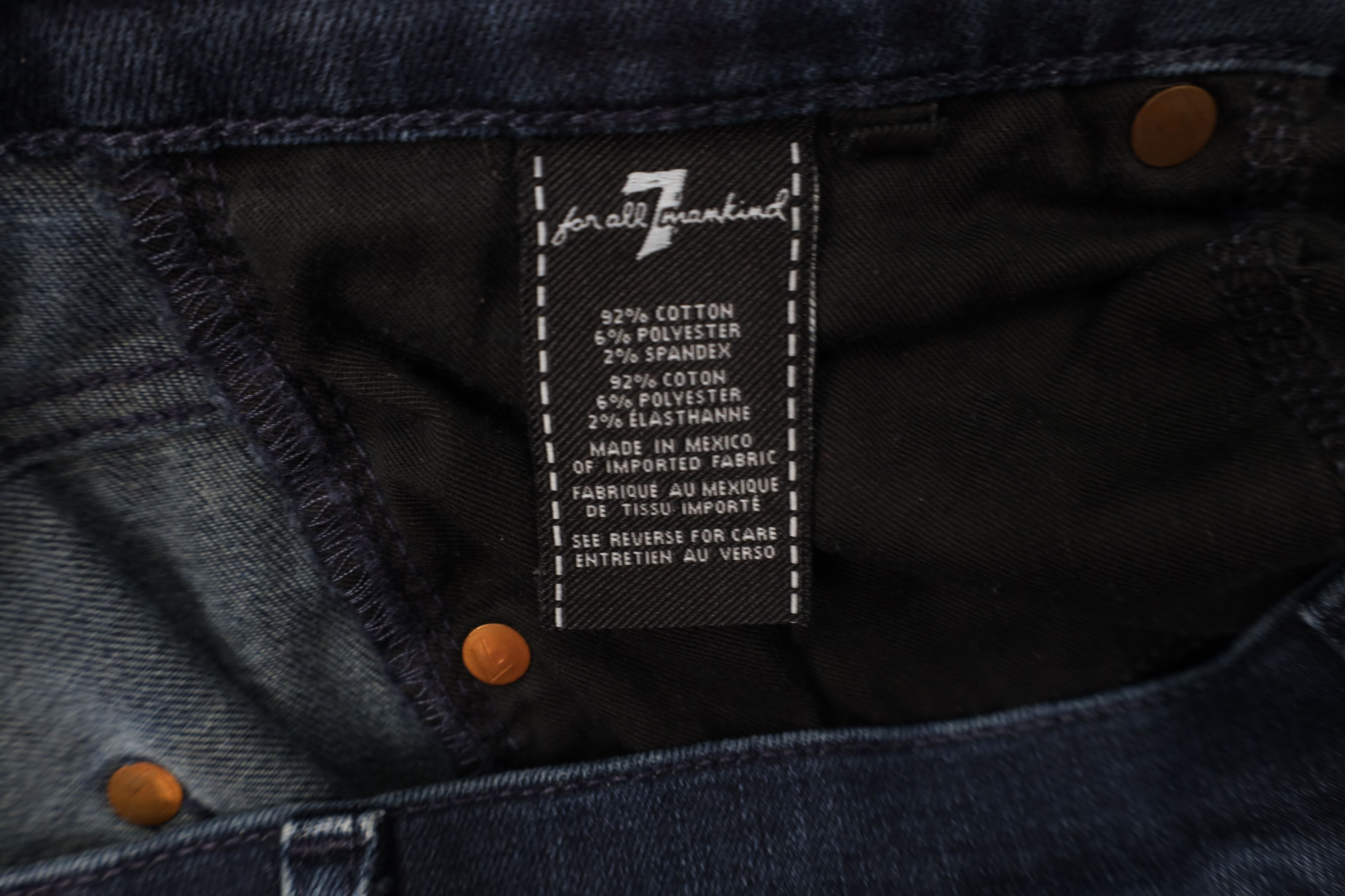 7 For All Mankind 7 For All Mankind Stretch Flared Wide Leg Denim Jeans Blue Size 30" / US 8 / IT 44 - 9 Thumbnail