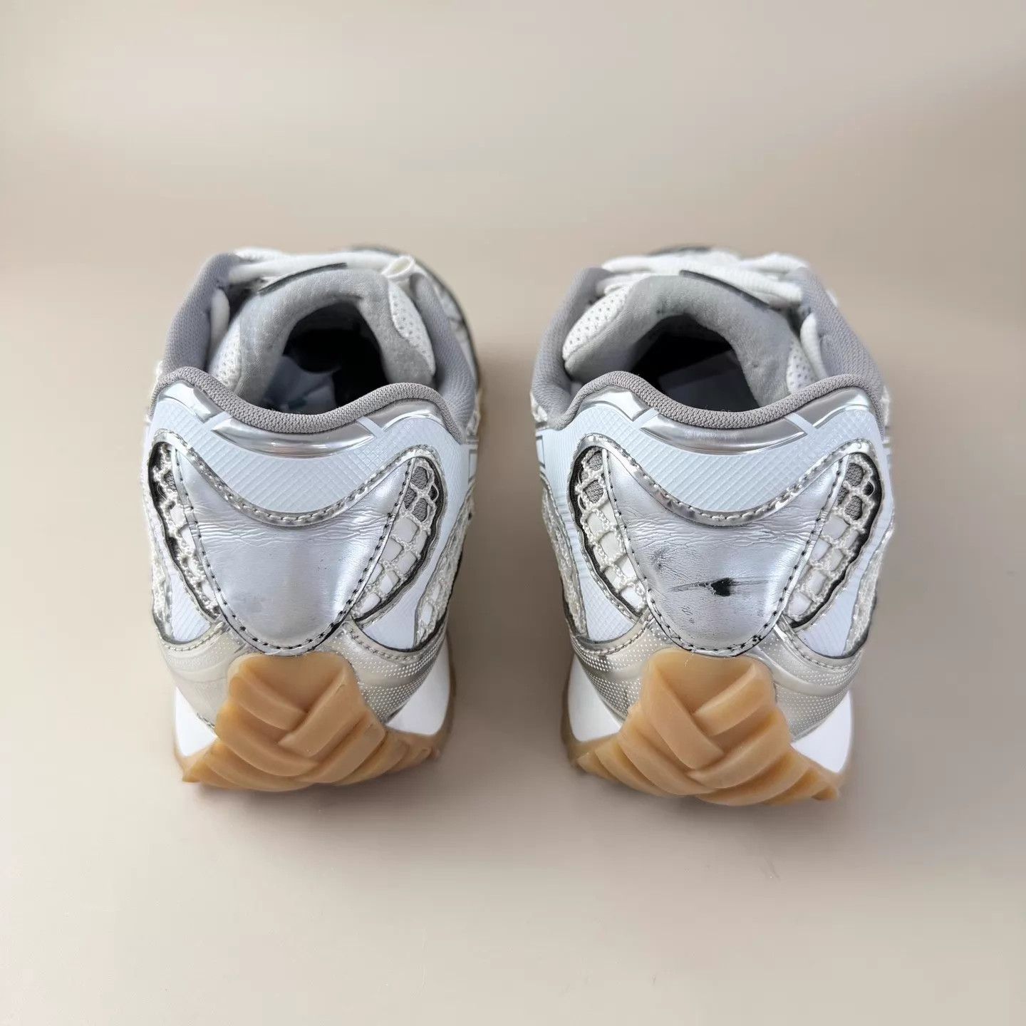 Bottega Veneta BV Orbit Silver/White Lace Sneakers EU 38 95 New Size US 7.5 / IT 37.5 - 3 Thumbnail