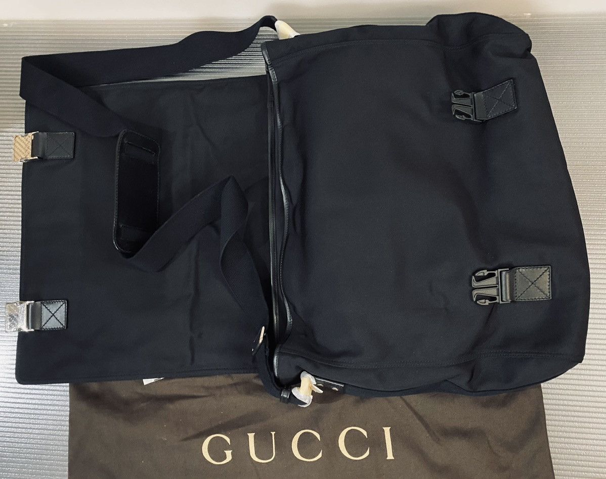 Gucci Gucci 🇮🇹 Nero ballistic nylon messenger bag unisex NEW Size ONE SIZE - 12 Thumbnail