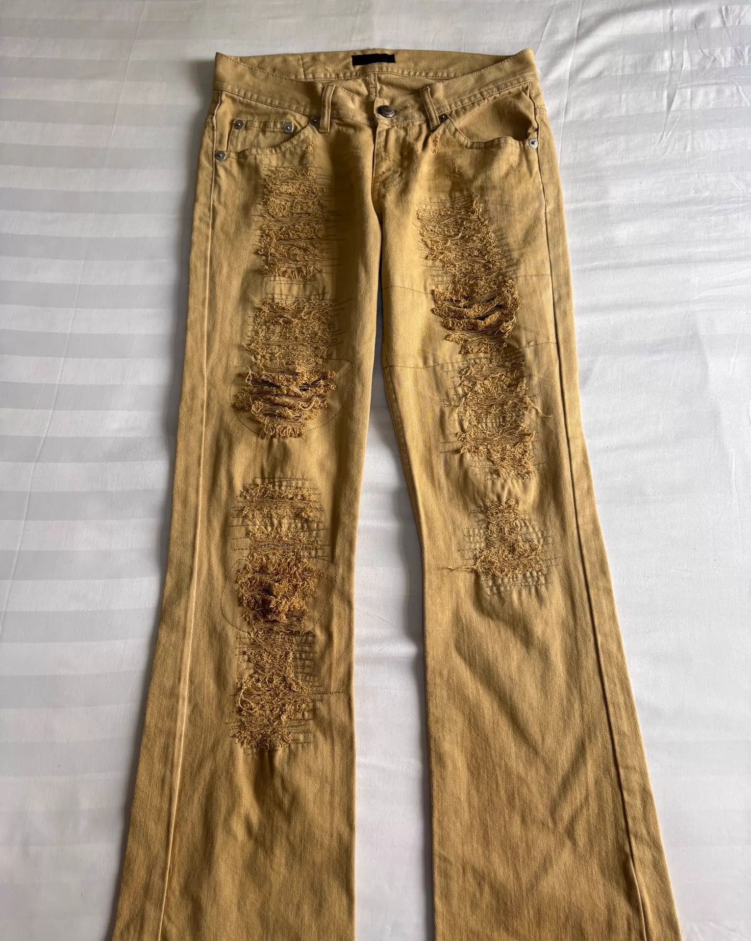Other Midas Vintage Jpn Distressed Ripped Stitch Denim Jean Size US 33 - 7 Thumbnail