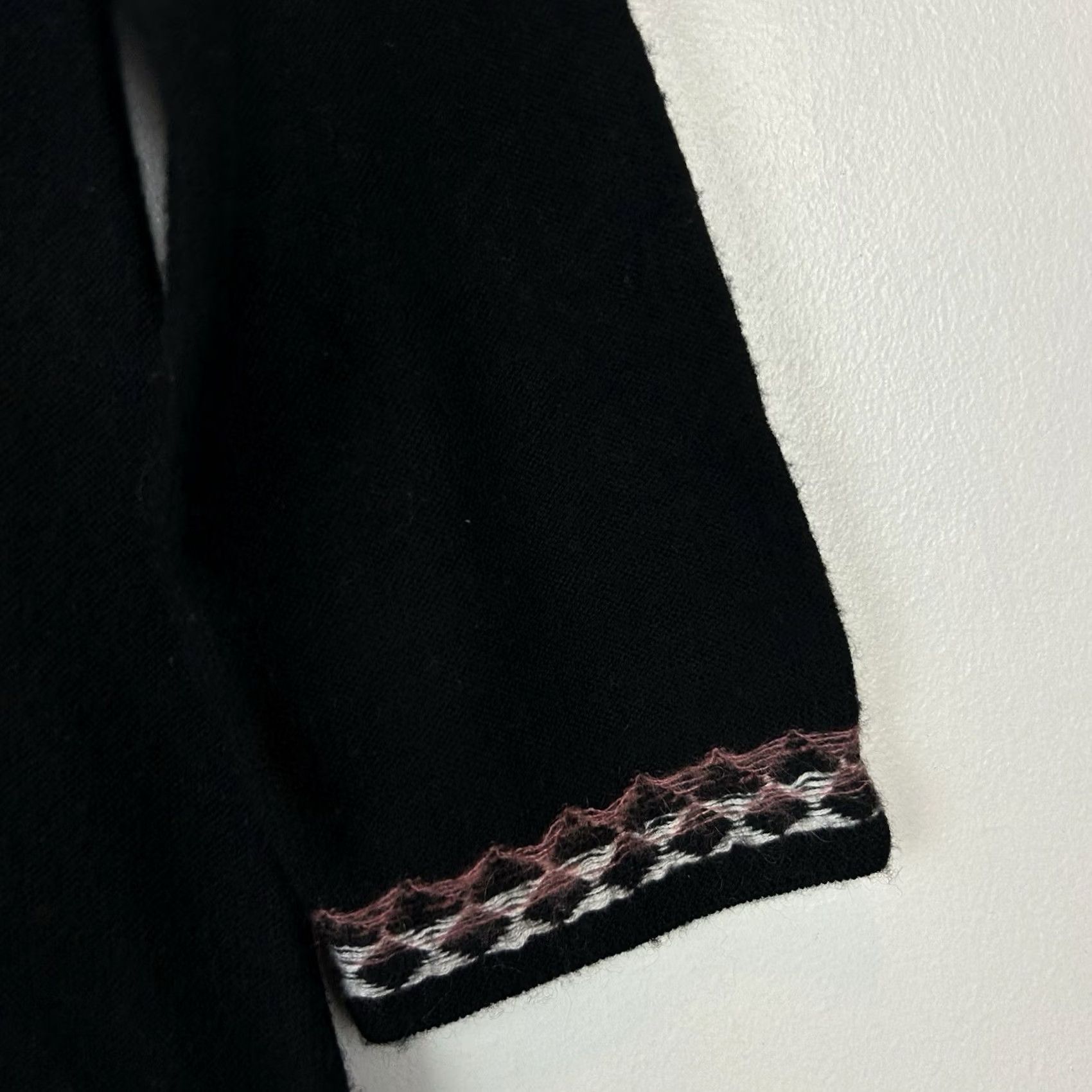 Vintage Sleeping On Snow Anthropologie Sweater XS Black Floral Embroidered Acrylic Wool Blend Women Size XS / US 0-2 / IT 36-38 - 4 Thumbnail
