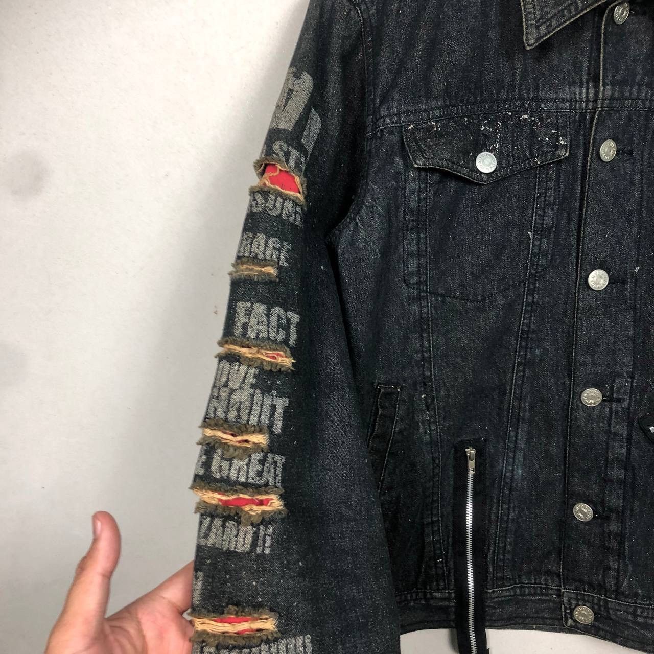 Edition Japan Distressed Multi Motif Rare Mad Denim Jacket Inspired LGB Size US M / EU 48-50 / 2 - 4 Thumbnail