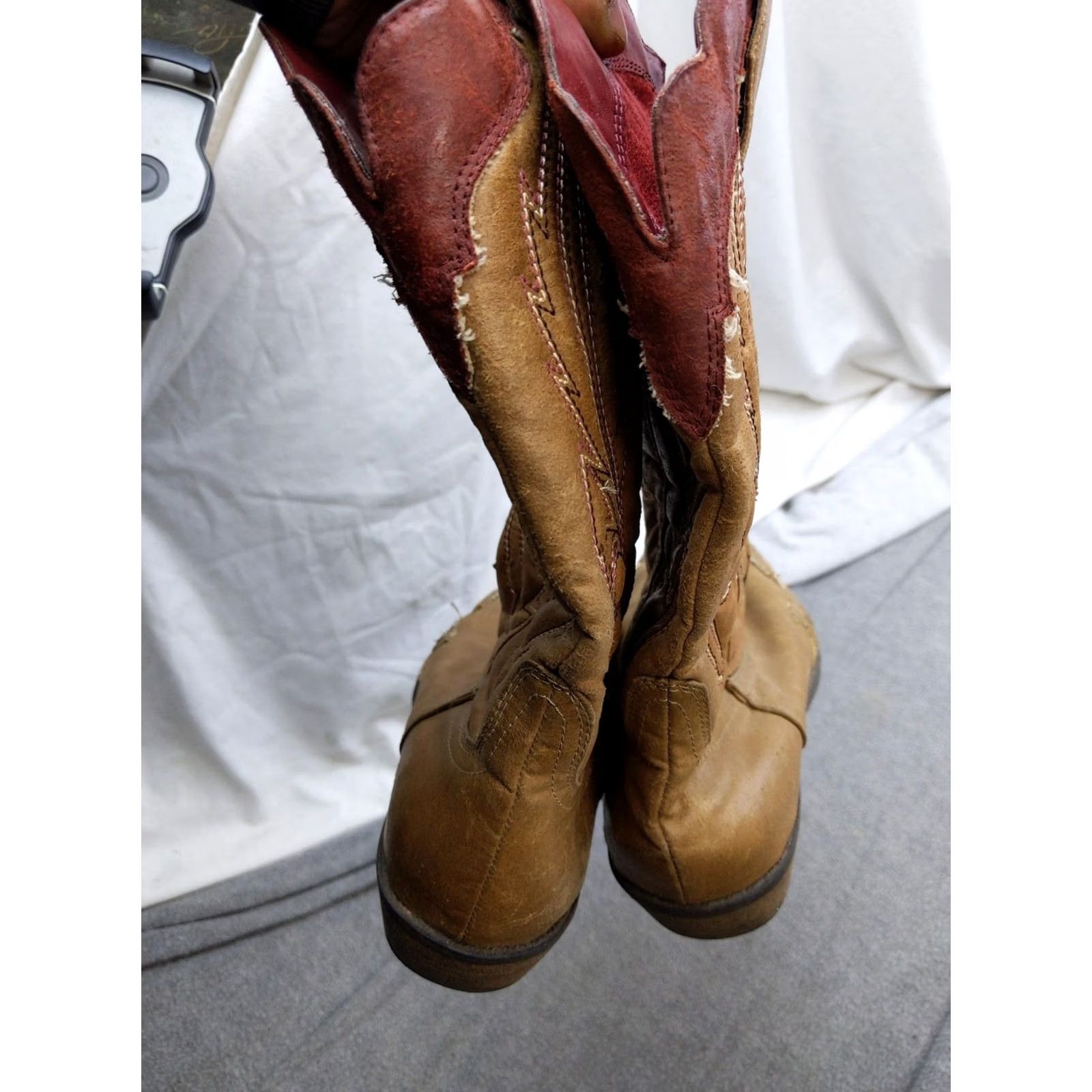 Vintage Coconuts Boots Womens Size 8 Brown Western Mid-Calf Pointed Toe Block Heel Embroidered Casual Shoes Size US 8 / IT 38 - 5 Thumbnail