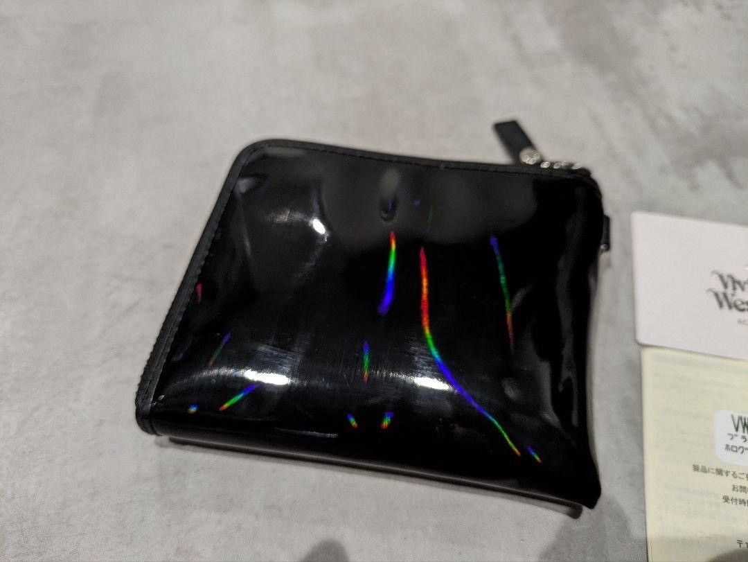 🔥Rare Vivienne Westwood hologram Black Grail Wallet