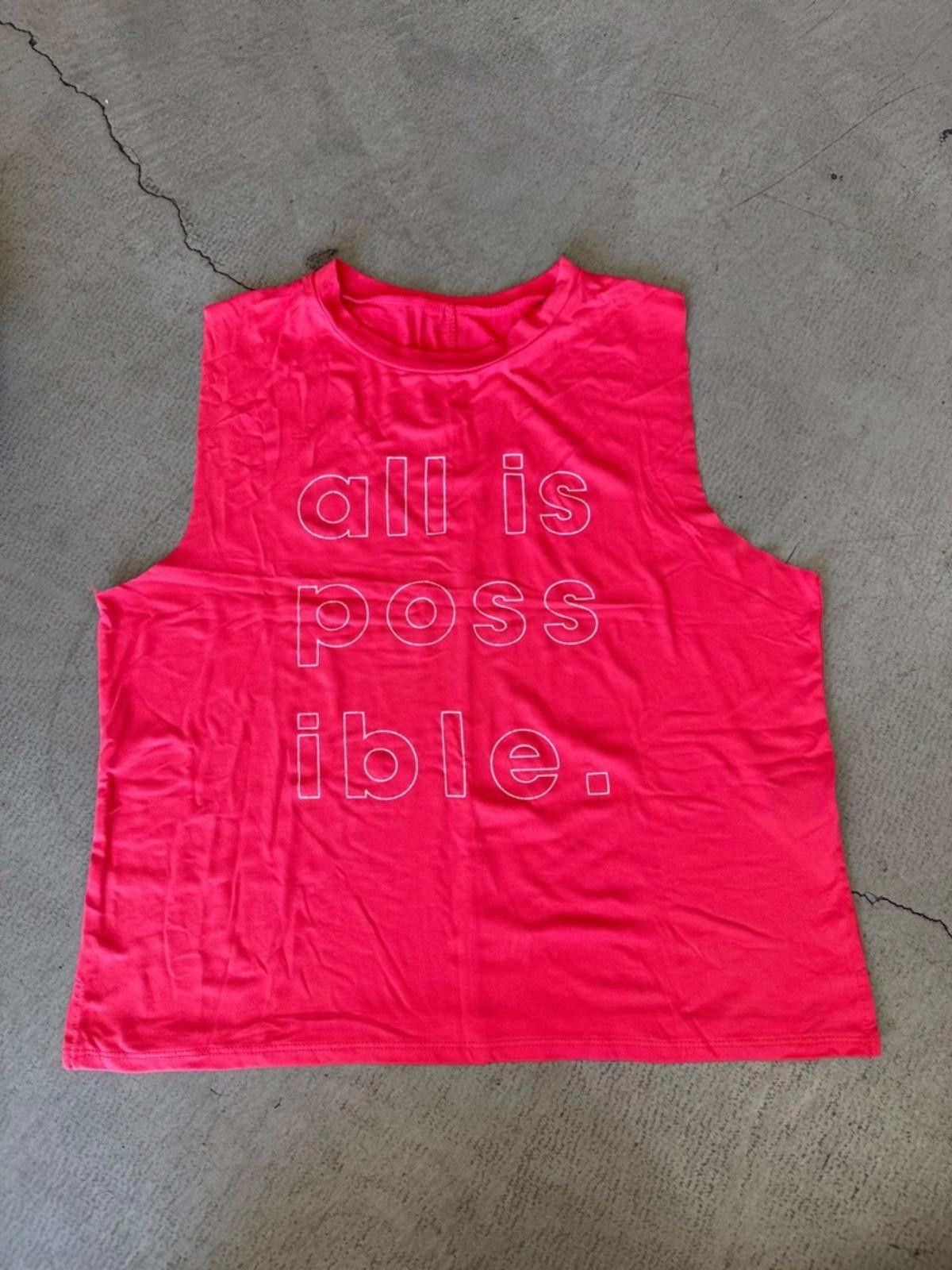 Other good hYOUman / Graphic Crop Tank / All is possible / Pink Size M / US 6-8 / IT 42-44 - 6 Thumbnail
