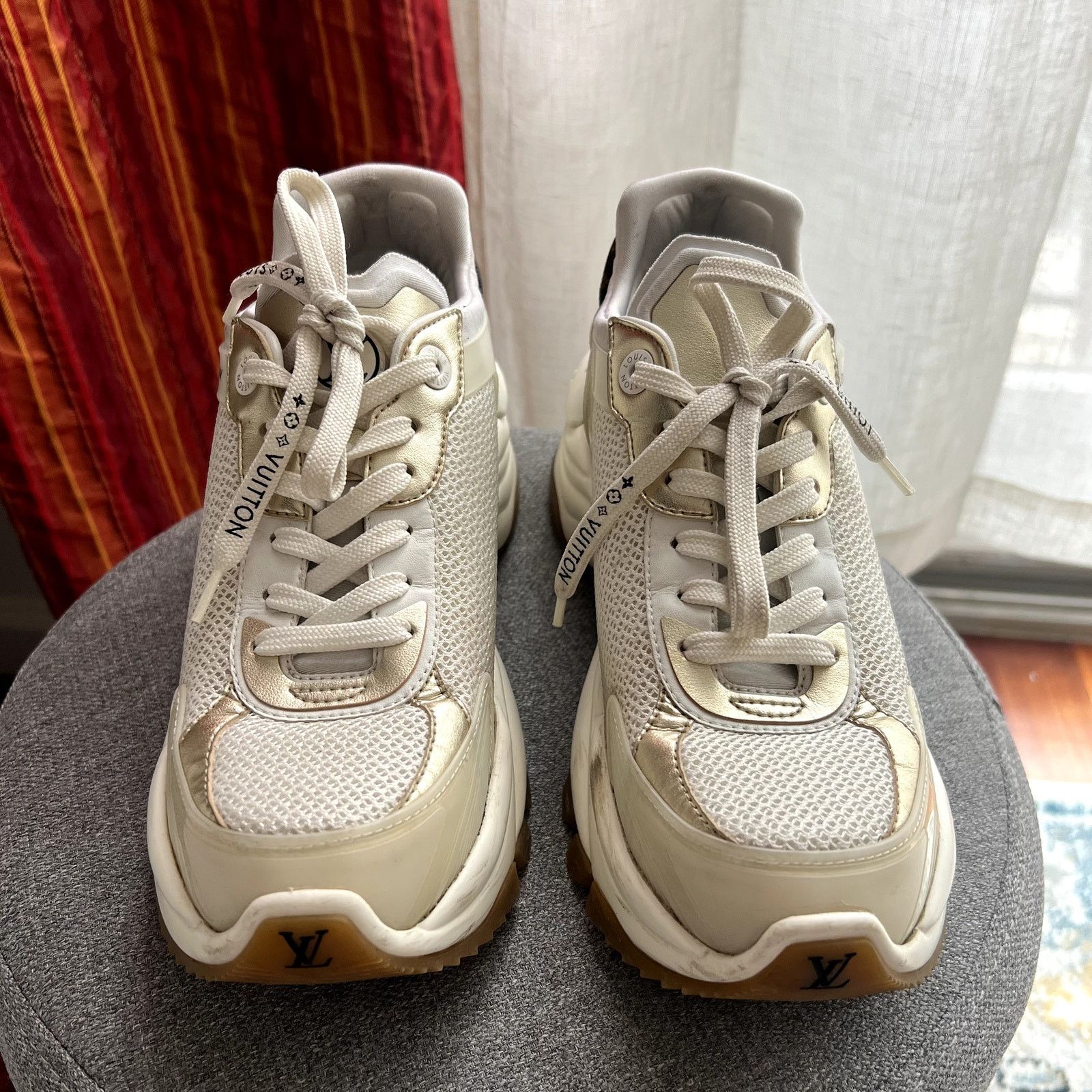 Louis Vuitton Louis Vuitton Run 55 cloth leather trainers size 38.5 FR Size US 7 / IT 37 - 2 Thumbnail