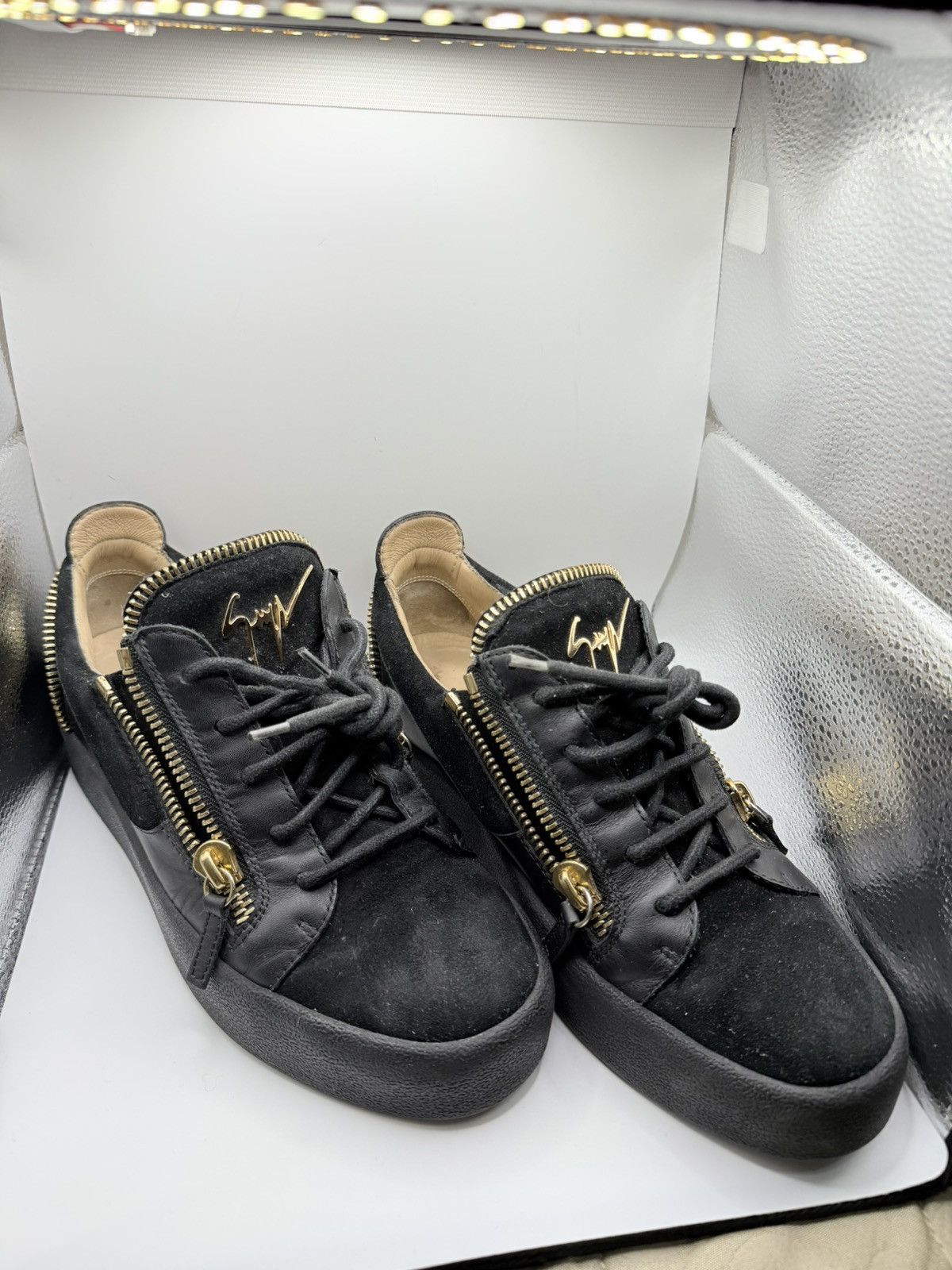 Giuseppe Zanotti Giuseppe Zanotti Black Low-Top Sneakers Size US 8.5 / EU 41-42 - 10 Thumbnail