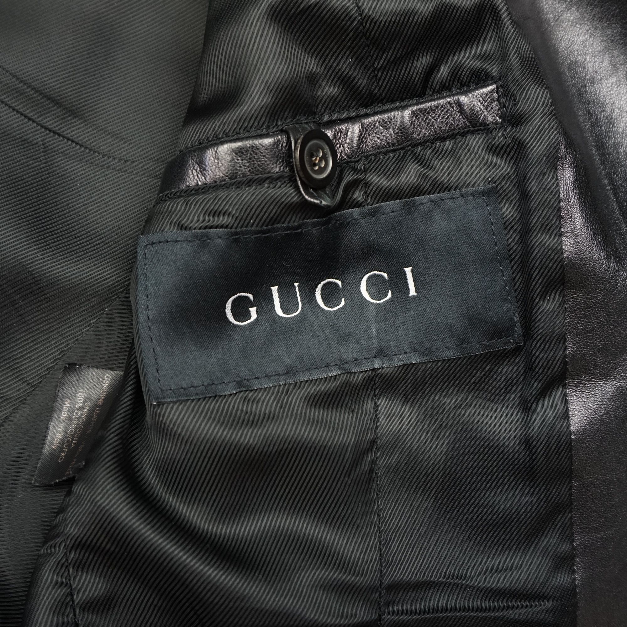 Gucci Gucci by Tom Ford AW01 Belted Leather Jacket Size M / US 6-8 / IT 42-44 - 11 Thumbnail