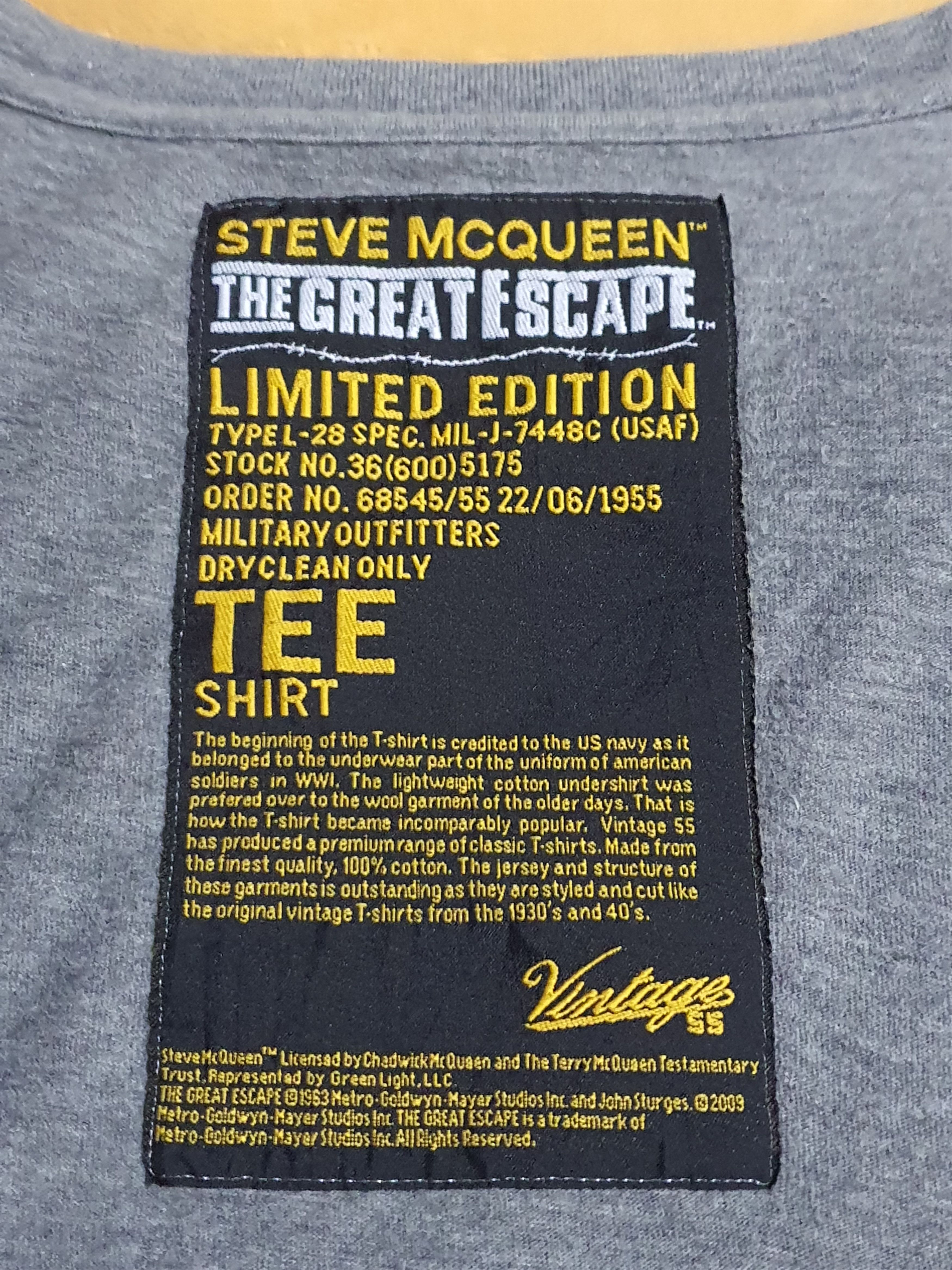 Other Steve McQueen-The Great Escape (L.E) Signature Tee Shirt Size US L / EU 52-54 / 3 - 10 Thumbnail