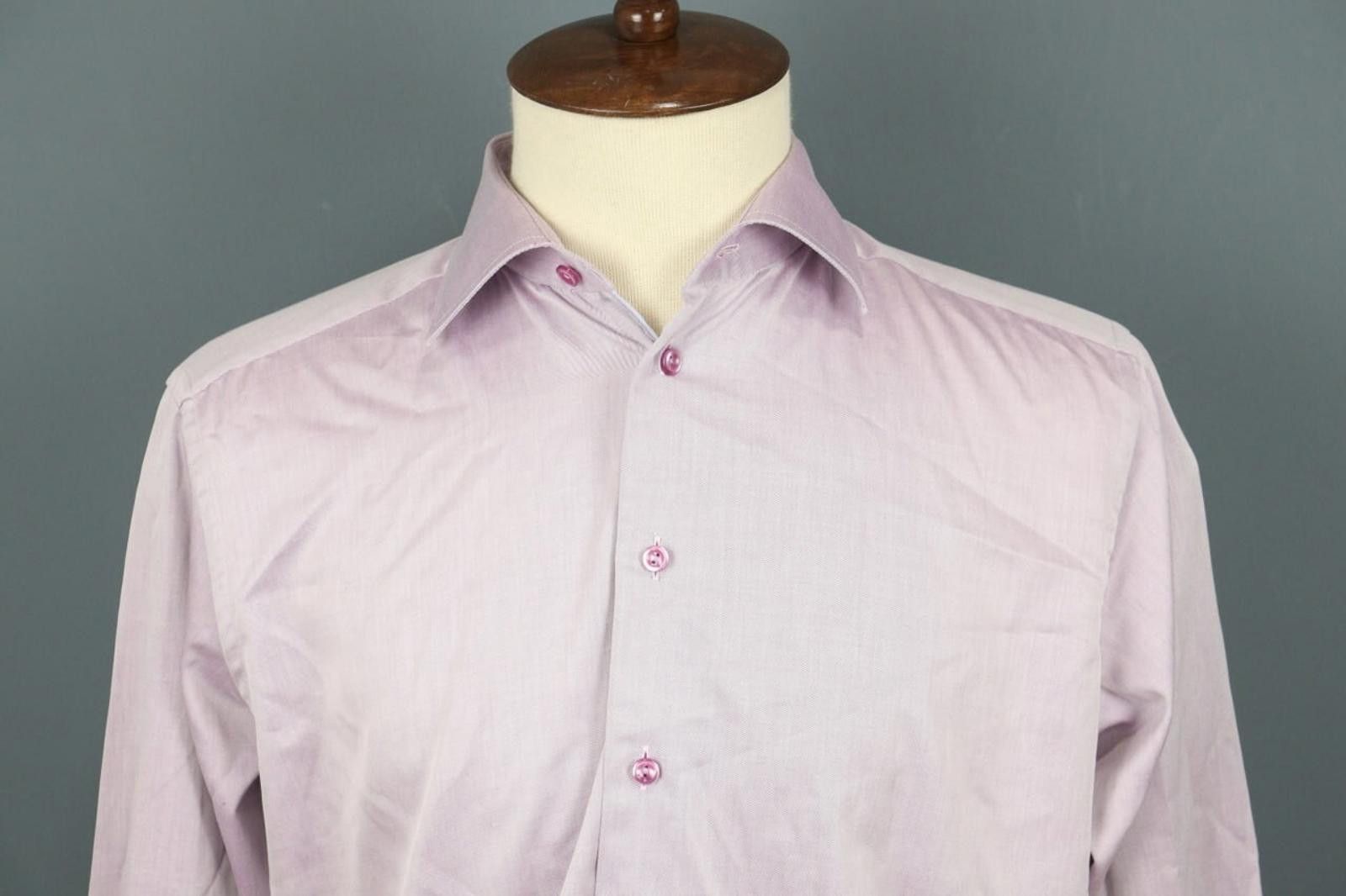 Eton Eton Contemporary Fit Shirt Sz 43 / 17 Purple Button Down Size US M / EU 48-50 / 2 - 2 Thumbnail