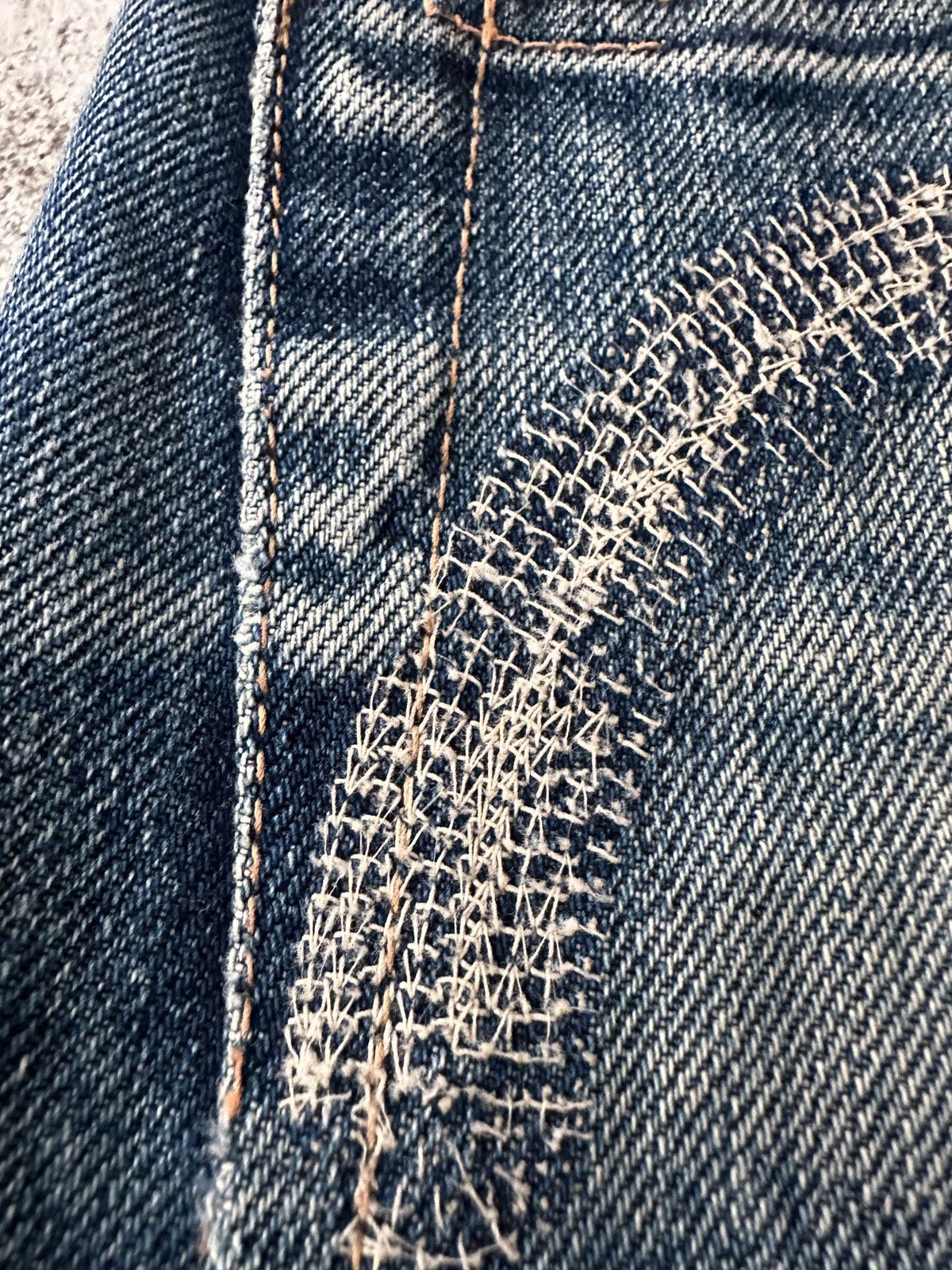 Evisu Buckle Back Thrashed No 2 2000s Selvedge seagulls back cinch Size US 34 / EU 50 - 12 Thumbnail