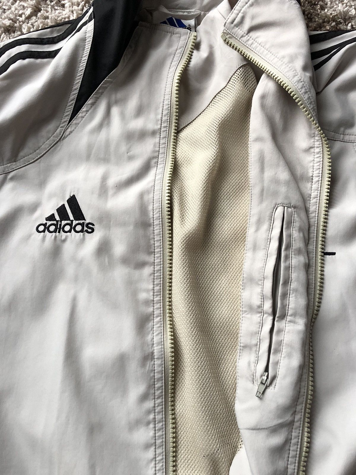 90s Vintage Adidas AC Milan Opel Top Zip Up Jacket