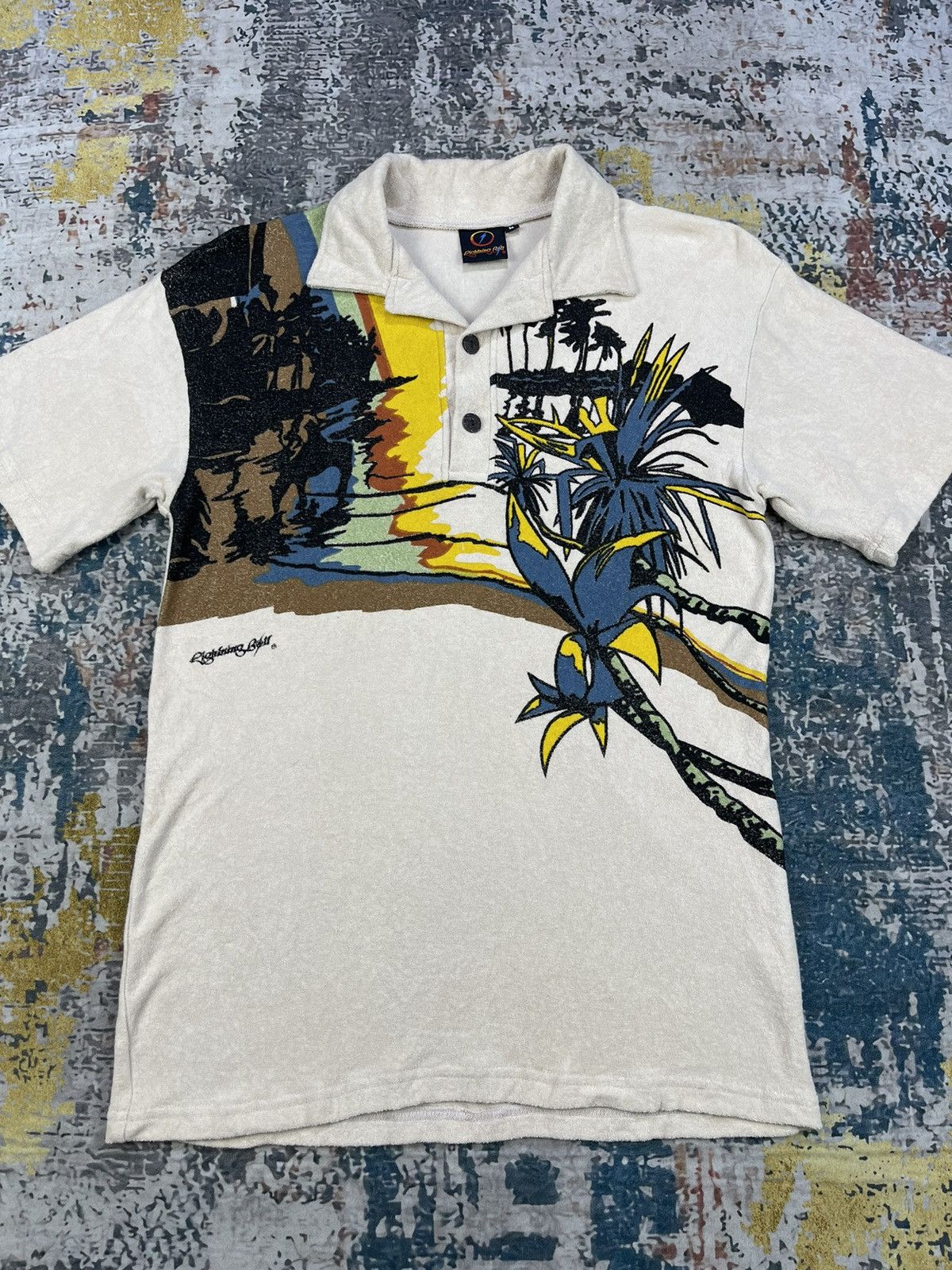 Lightning Bolt Lightning Bolt Polo Hawaiian Shirt Size US S / EU 44-46 / 1 - 2 Thumbnail